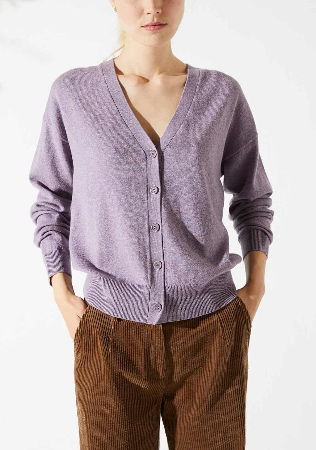 GILET MATHISA - LILAS MELANGED