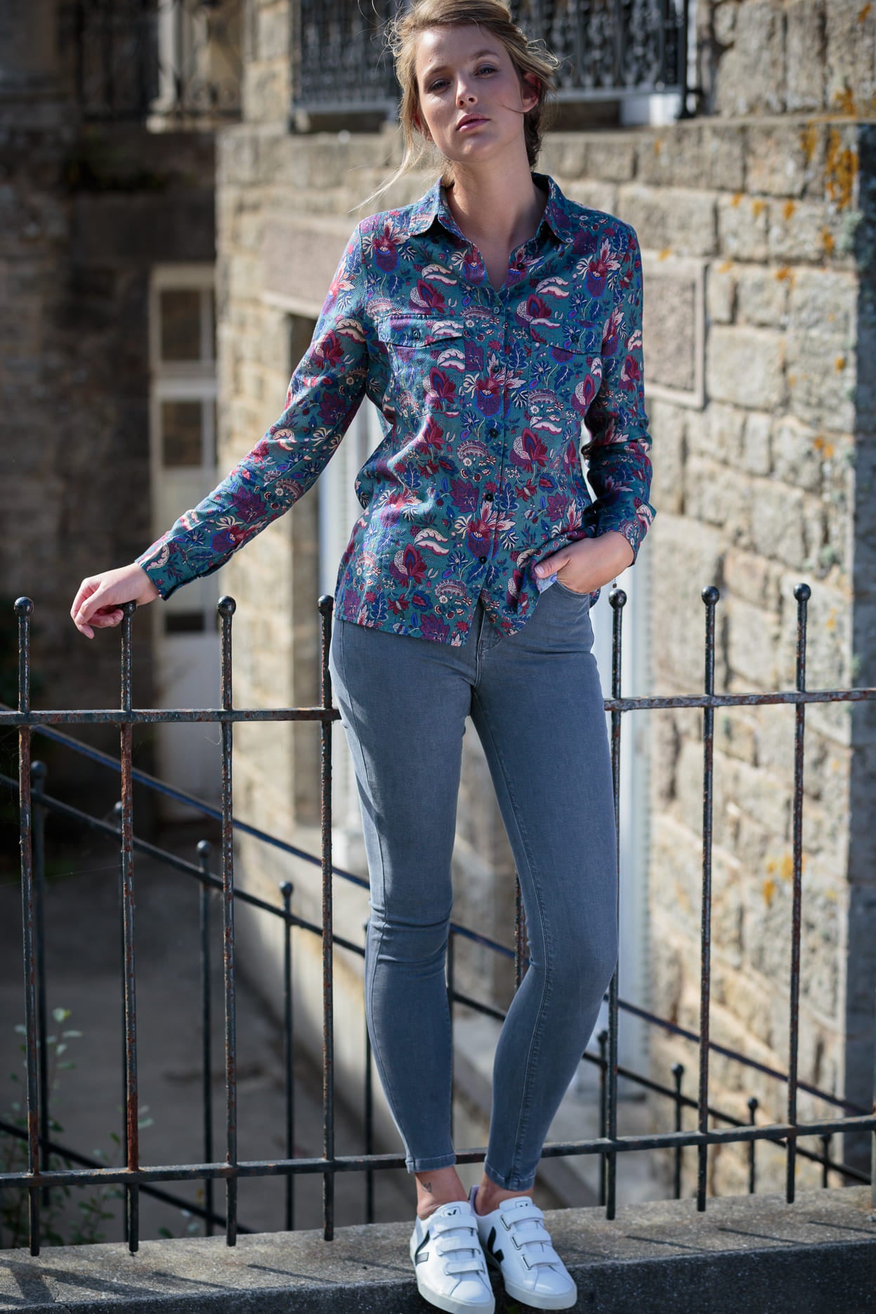 JEAN SKINNY ADELE - DENIM GRIS
