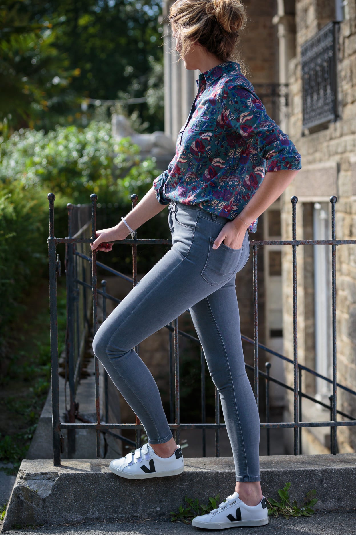 JEAN SKINNY ADELE - DENIM GRIS