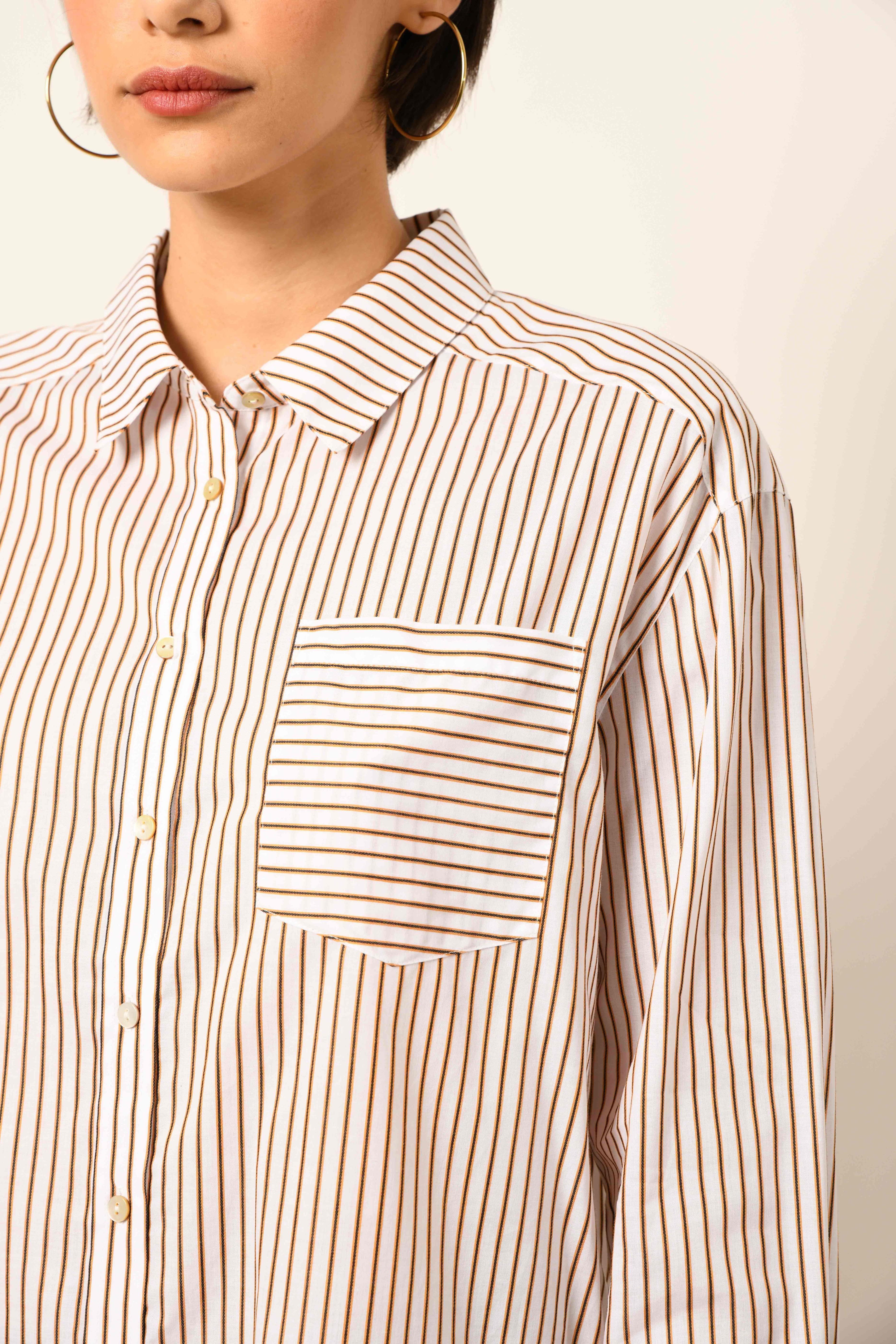 CHEMISE REAL - OCRE STRIPE
