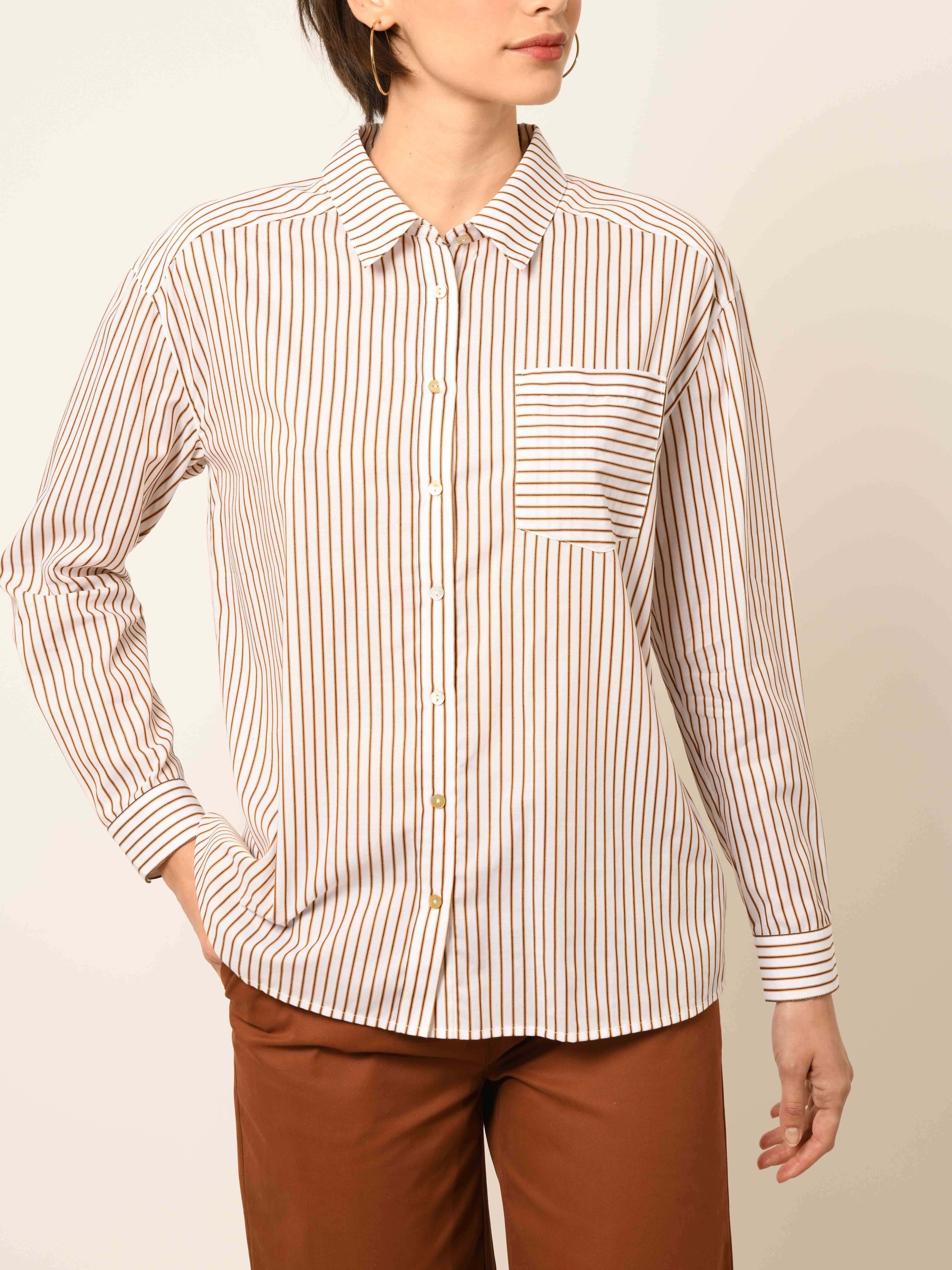 CHEMISE REAL - OCRE STRIPE