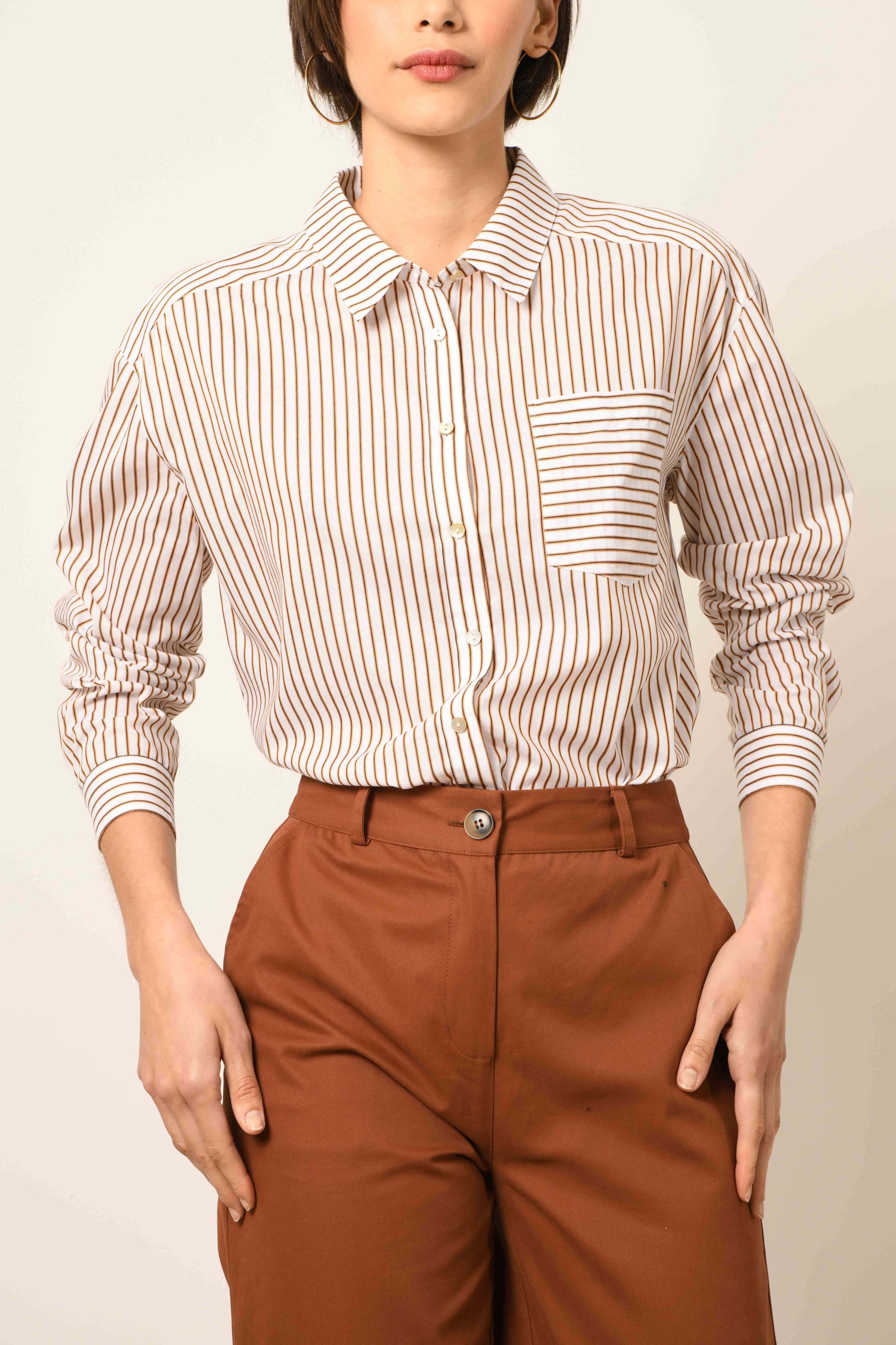 CHEMISE REAL - OCRE STRIPE