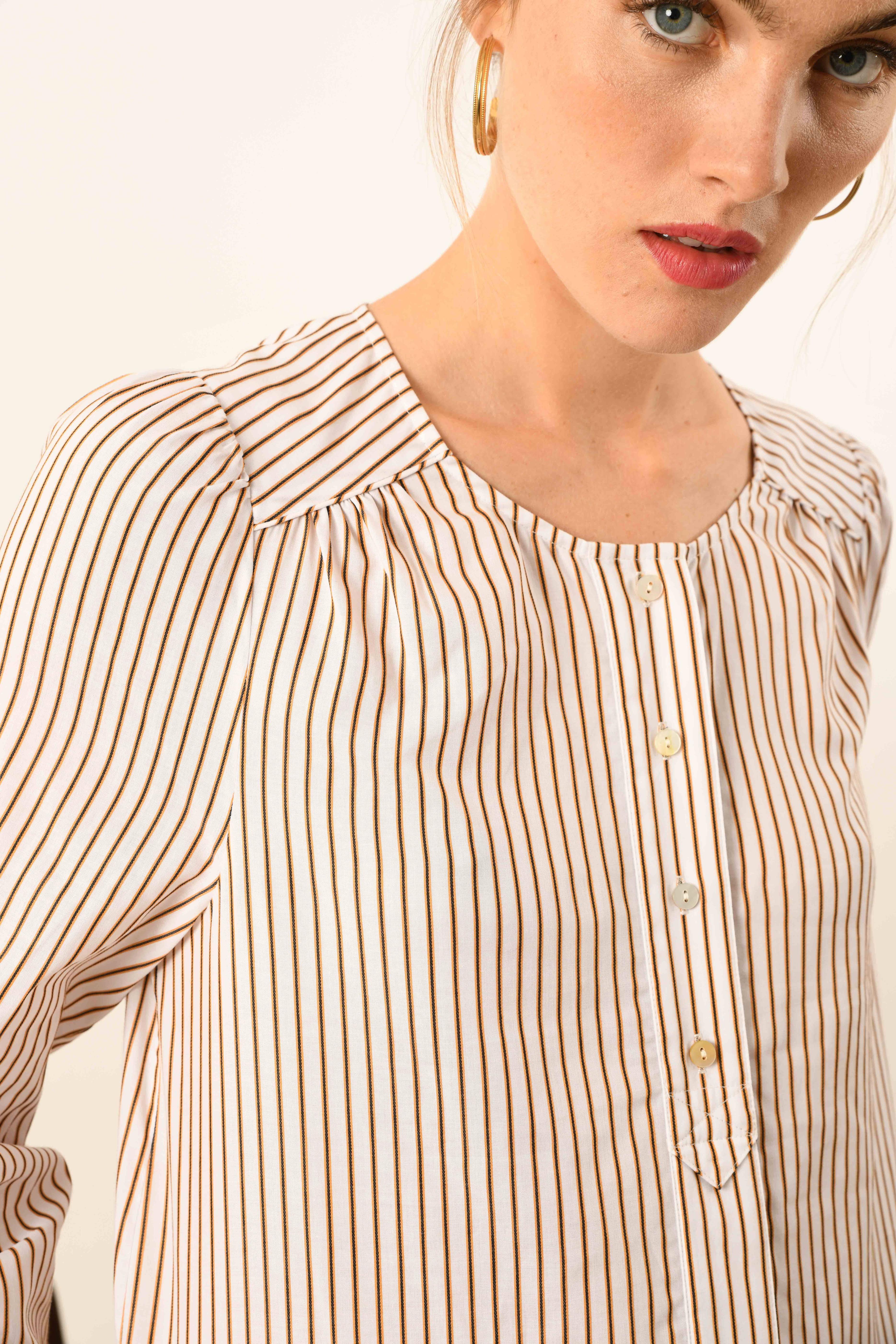 CHEMISE REMI - OCRE STRIPE