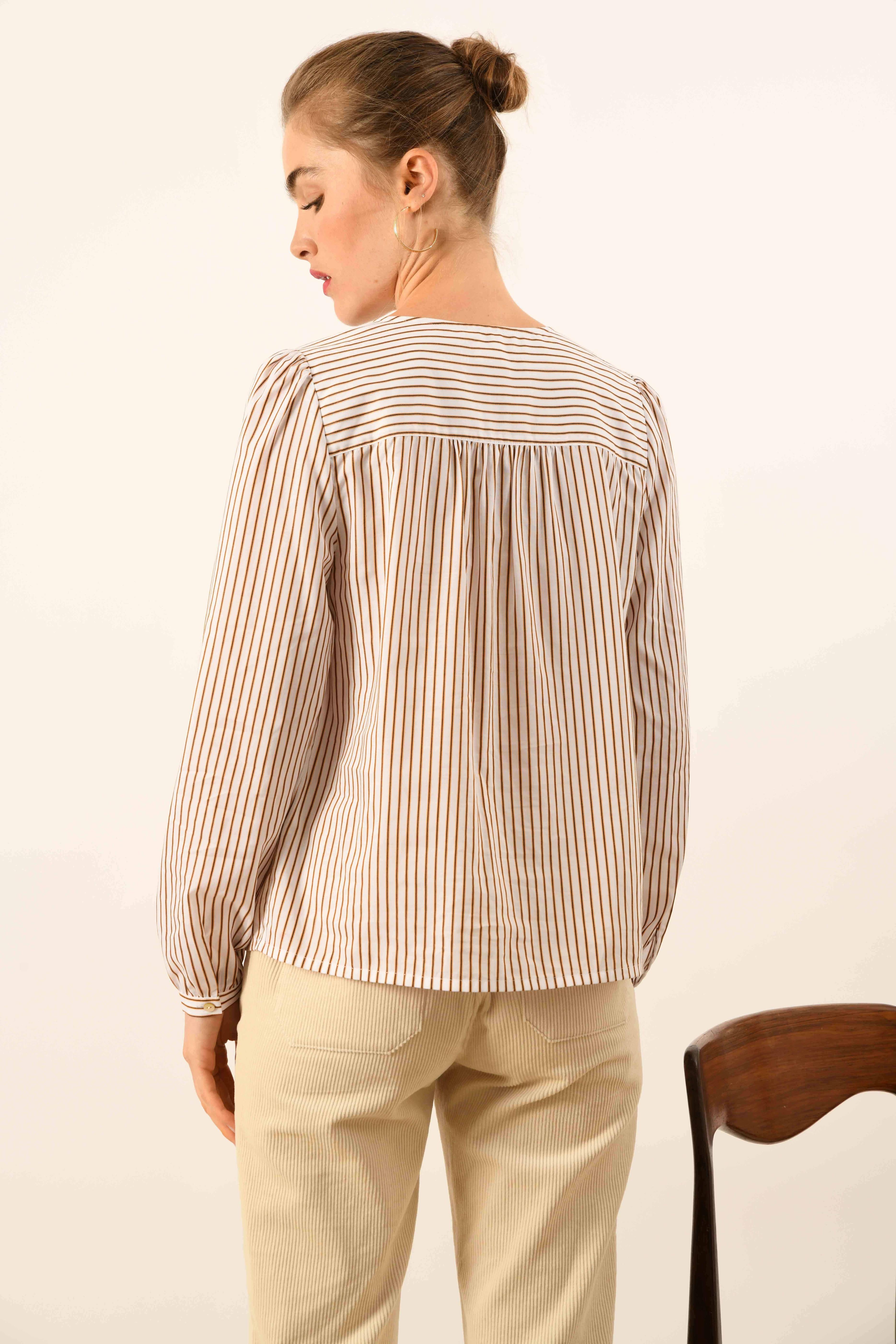 CHEMISE REMI - OCRE STRIPE
