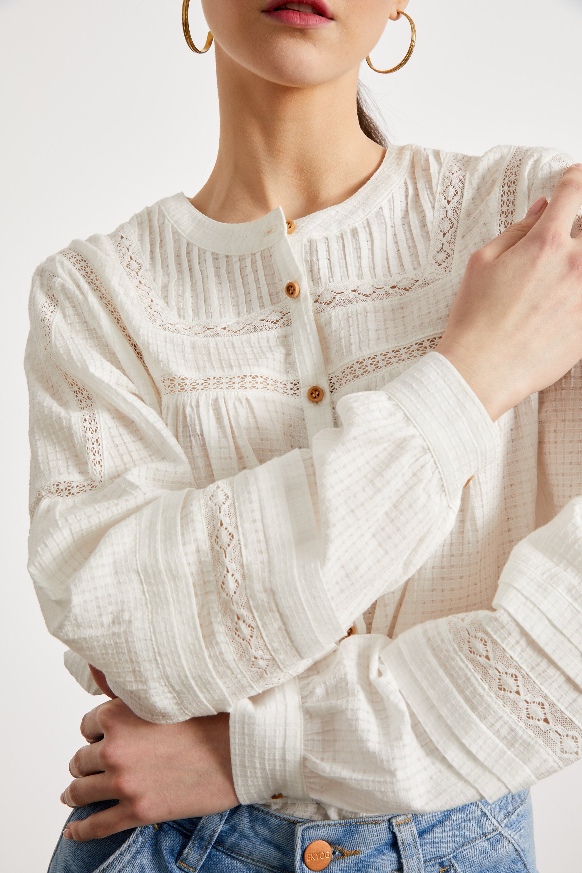 BLOUSE CARLTON - ECRU