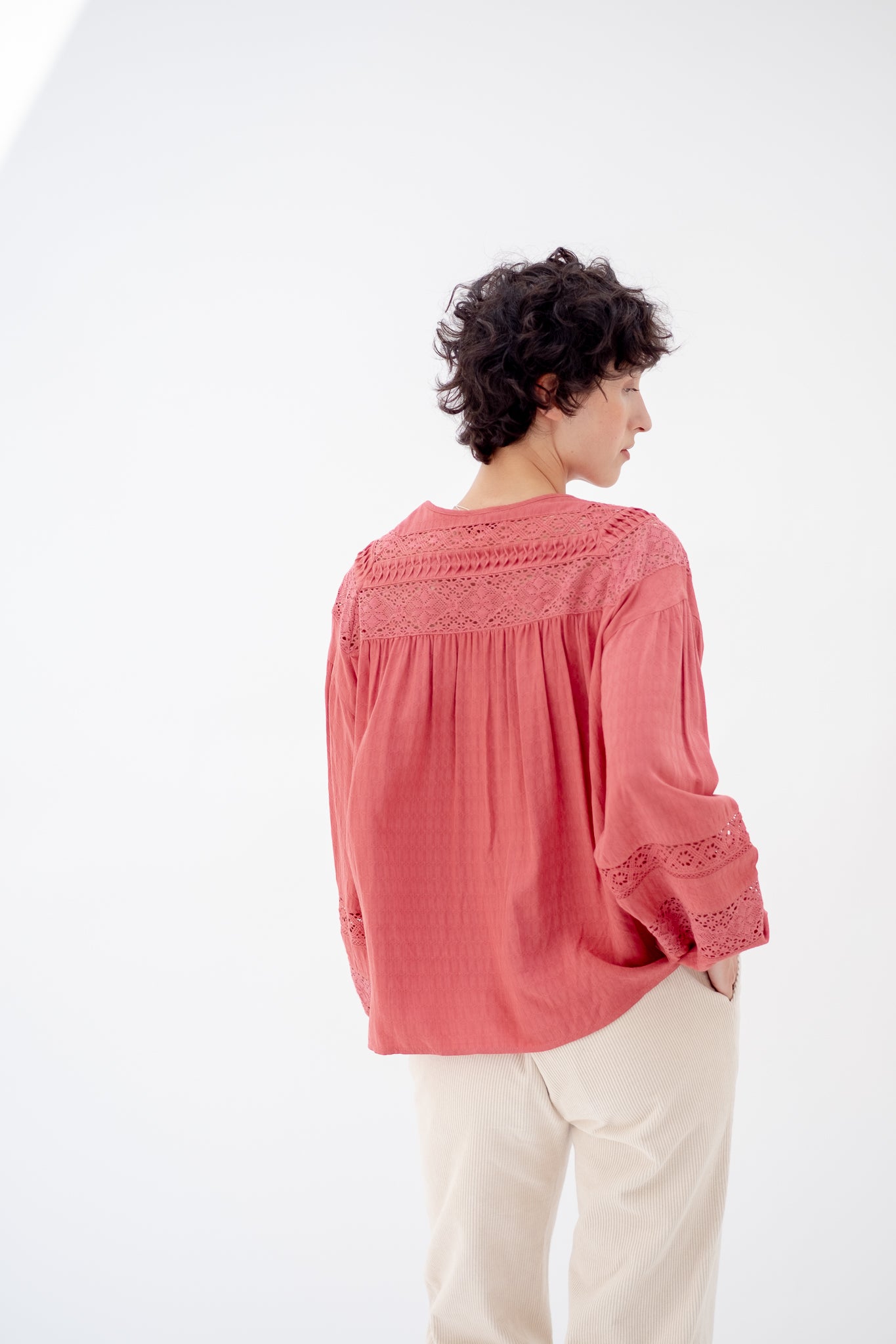BLOUSE JACOTTE - BRIQUE