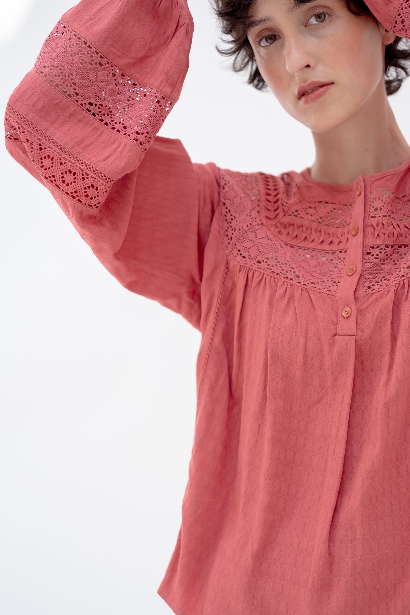 BLOUSE JACOTTE - BRIQUE