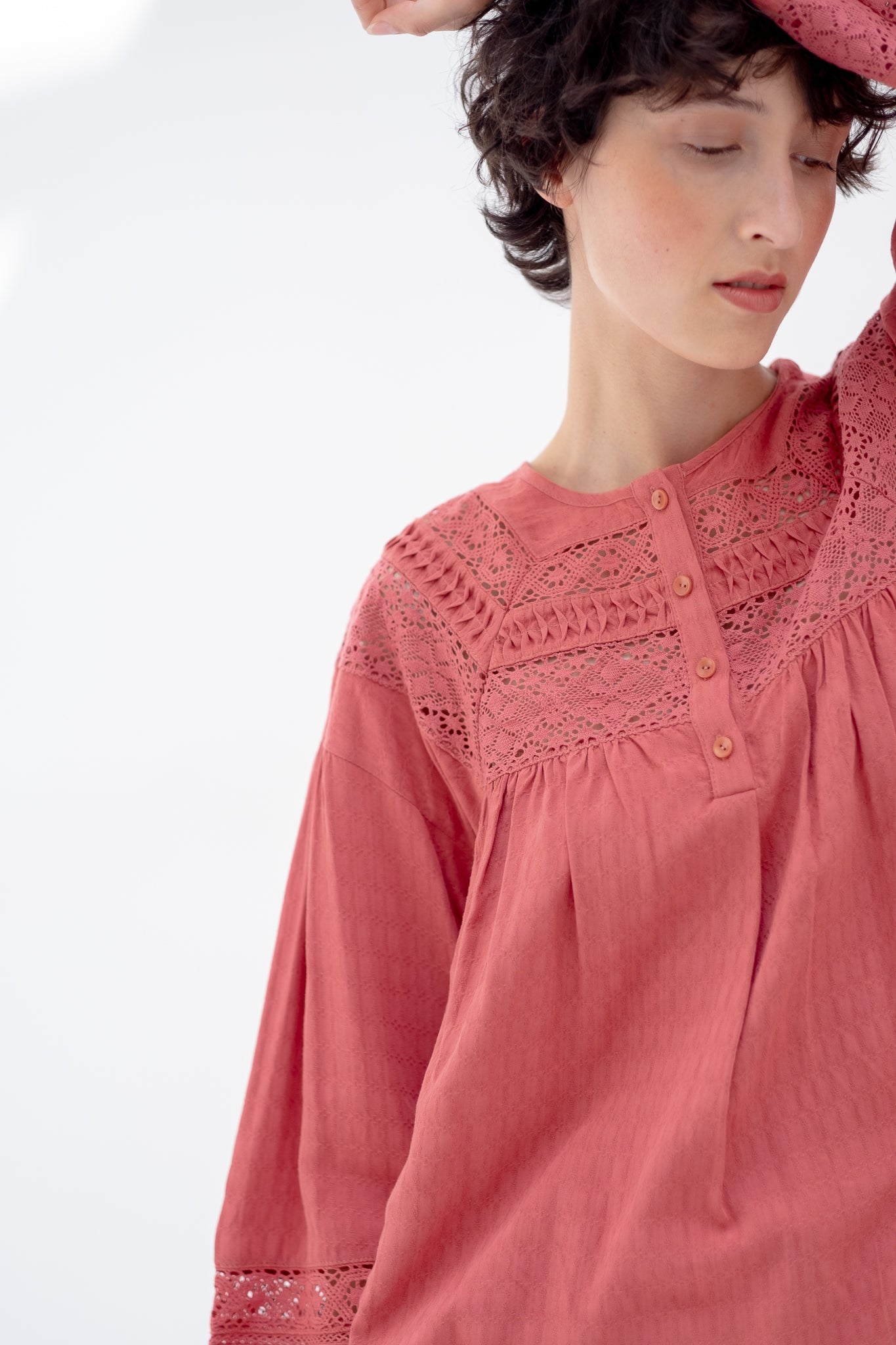 BLOUSE JACOTTE - BRIQUE