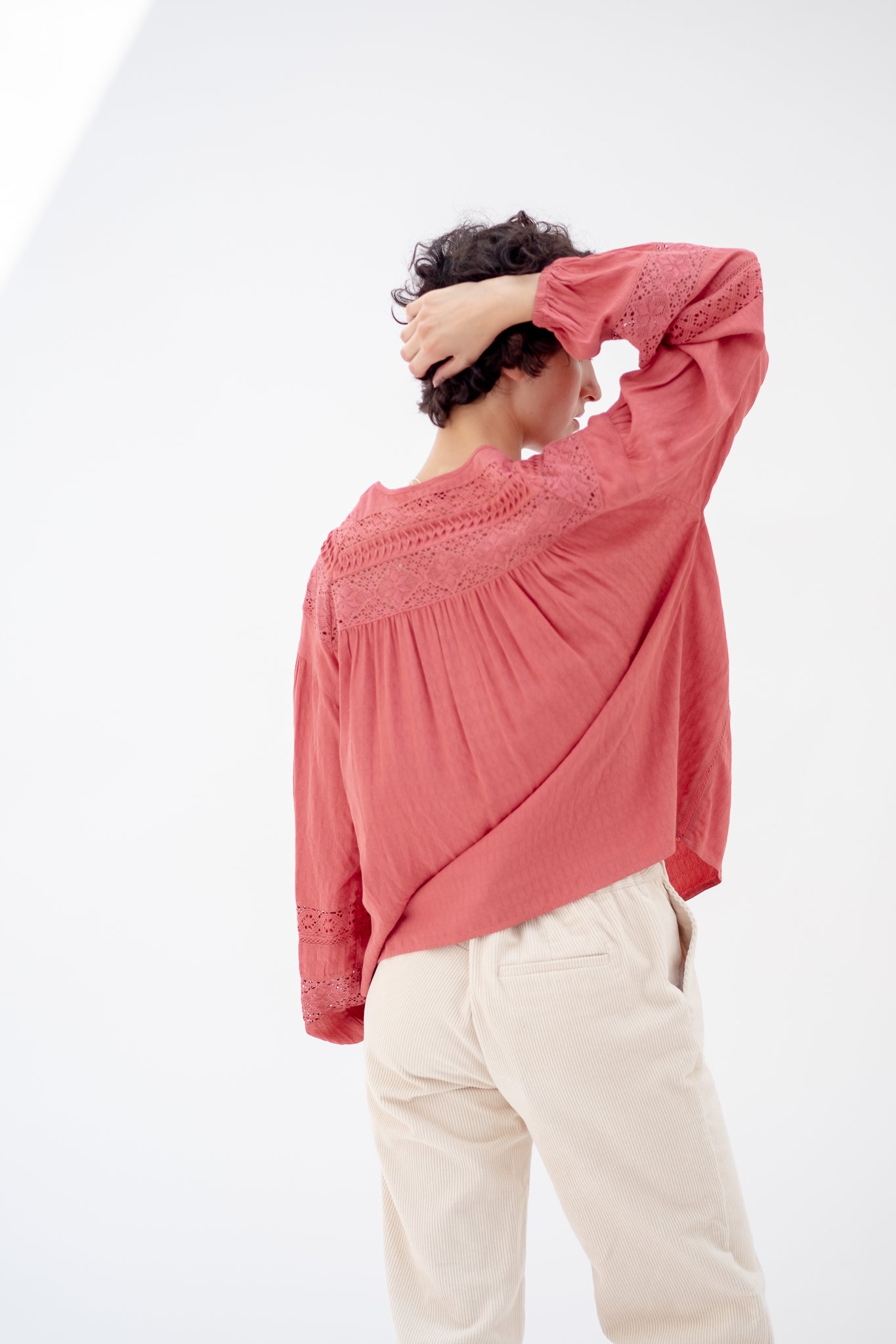 BLOUSE JACOTTE - BRIQUE