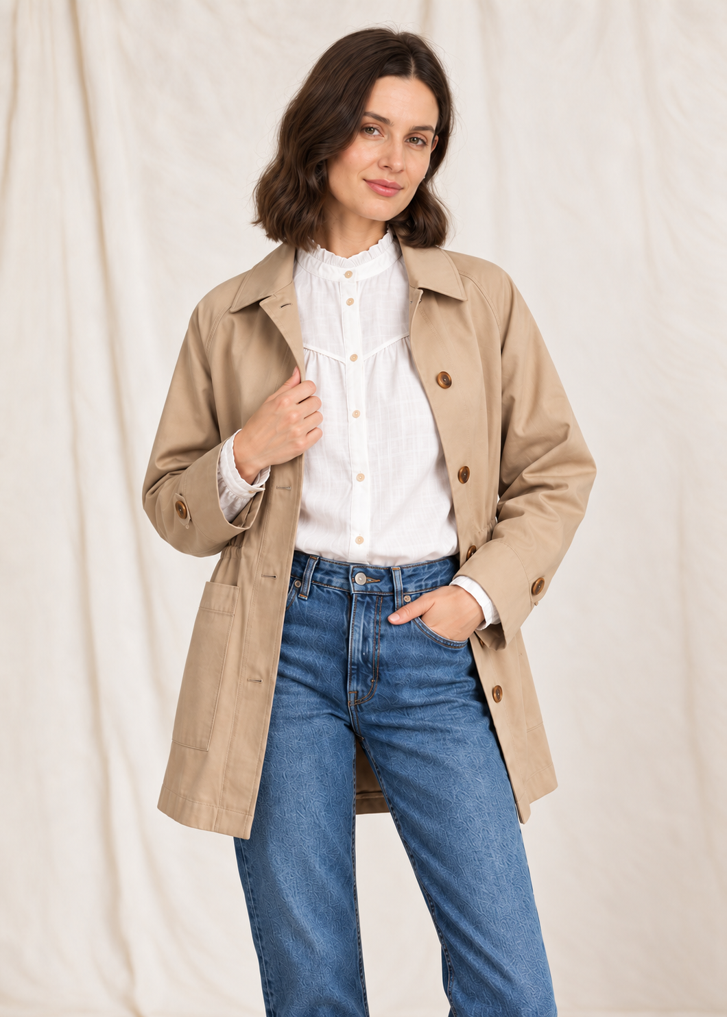 VESTE PIALA - TAUPE