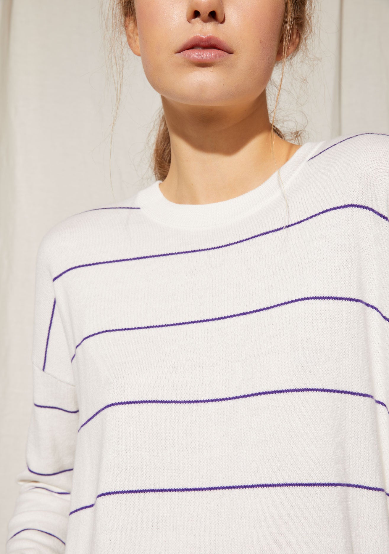 PULL DAVI - OFFWHITE/PURPLE