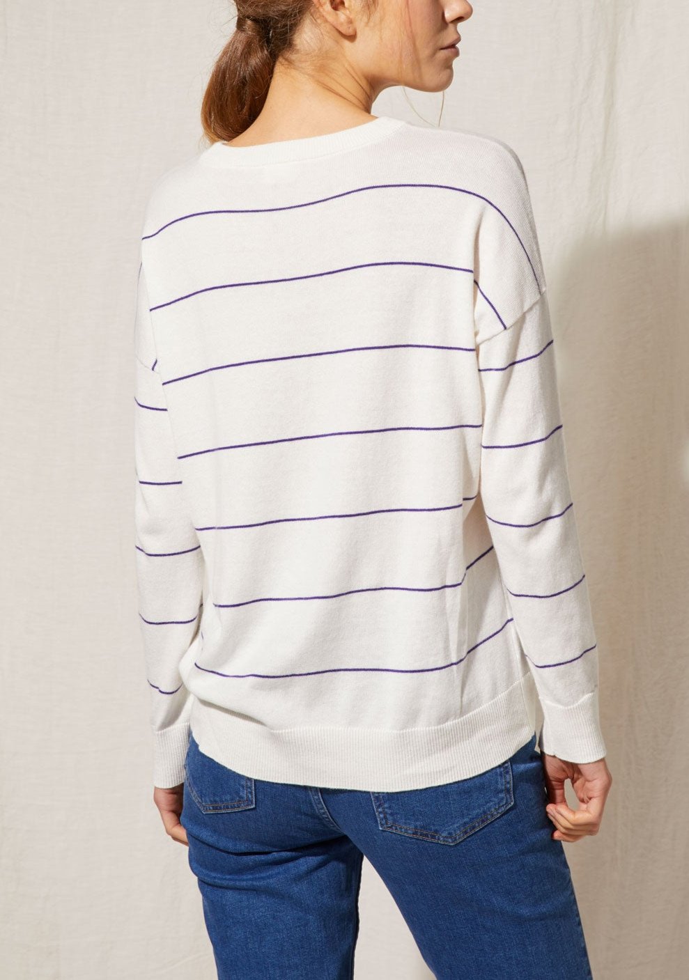 PULL DAVI - OFFWHITE/PURPLE