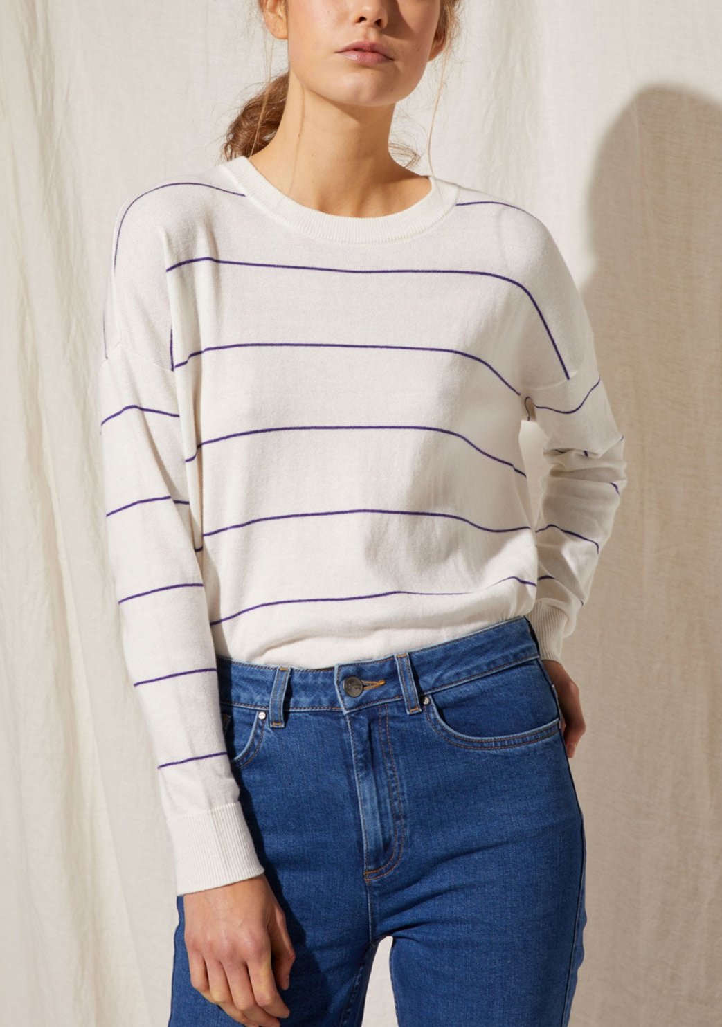 PULL DAVI - OFFWHITE/PURPLE