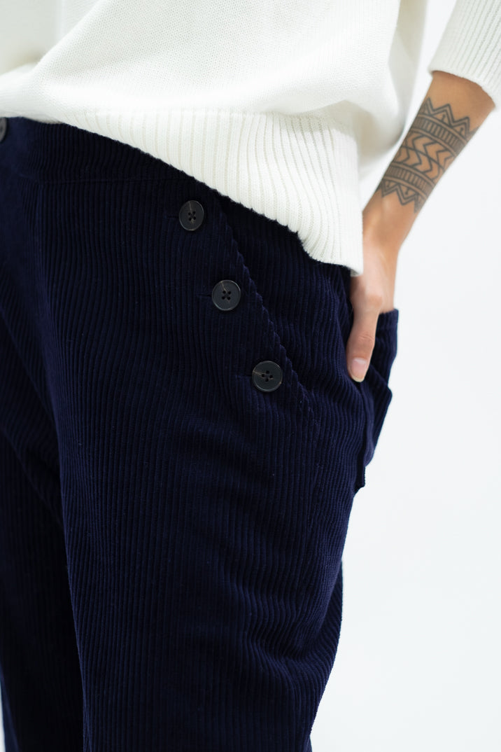 PANTALON VELOU - MARINE