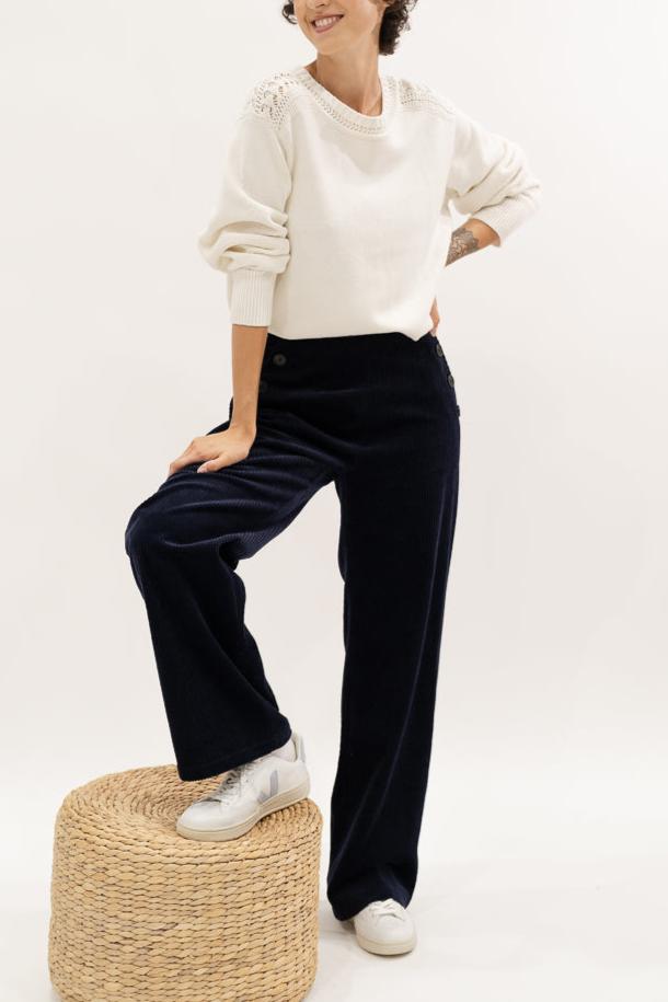 PANTALON VELOU - MARINE