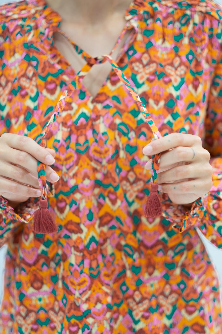 BLOUSE PARVINE - PRINT ALCAZAR