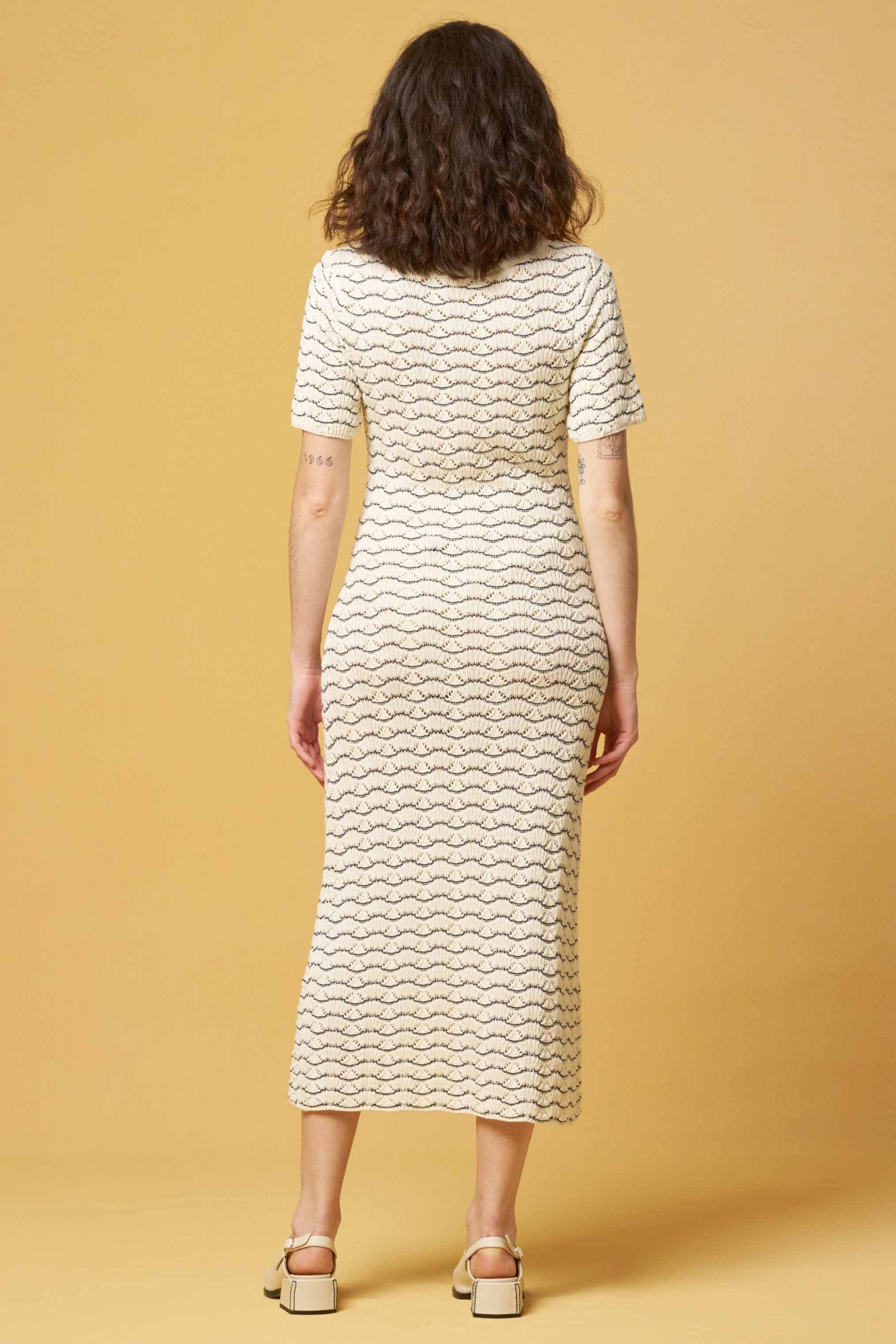 ROBE LU - MARINE / ECRU