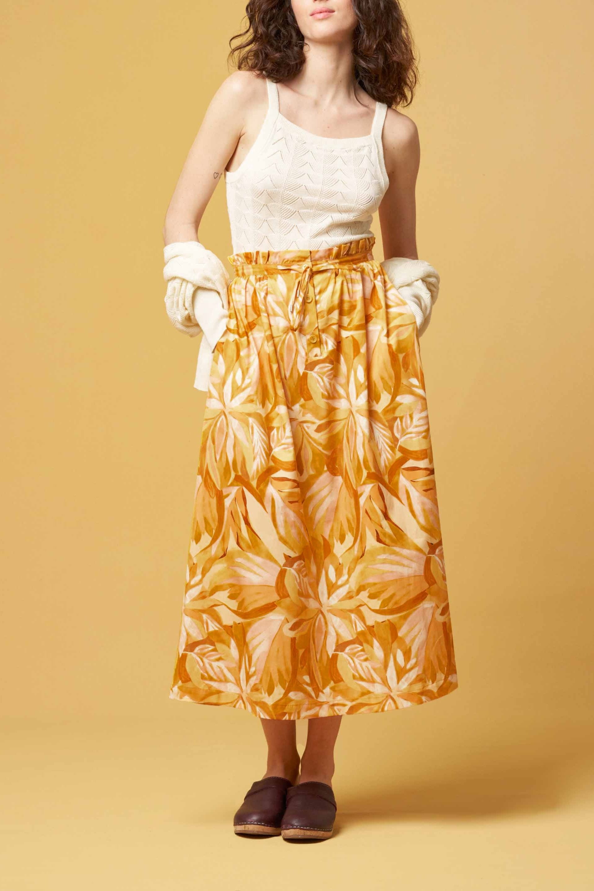 JUPE ROUGE - PRINT IBIZA SUN