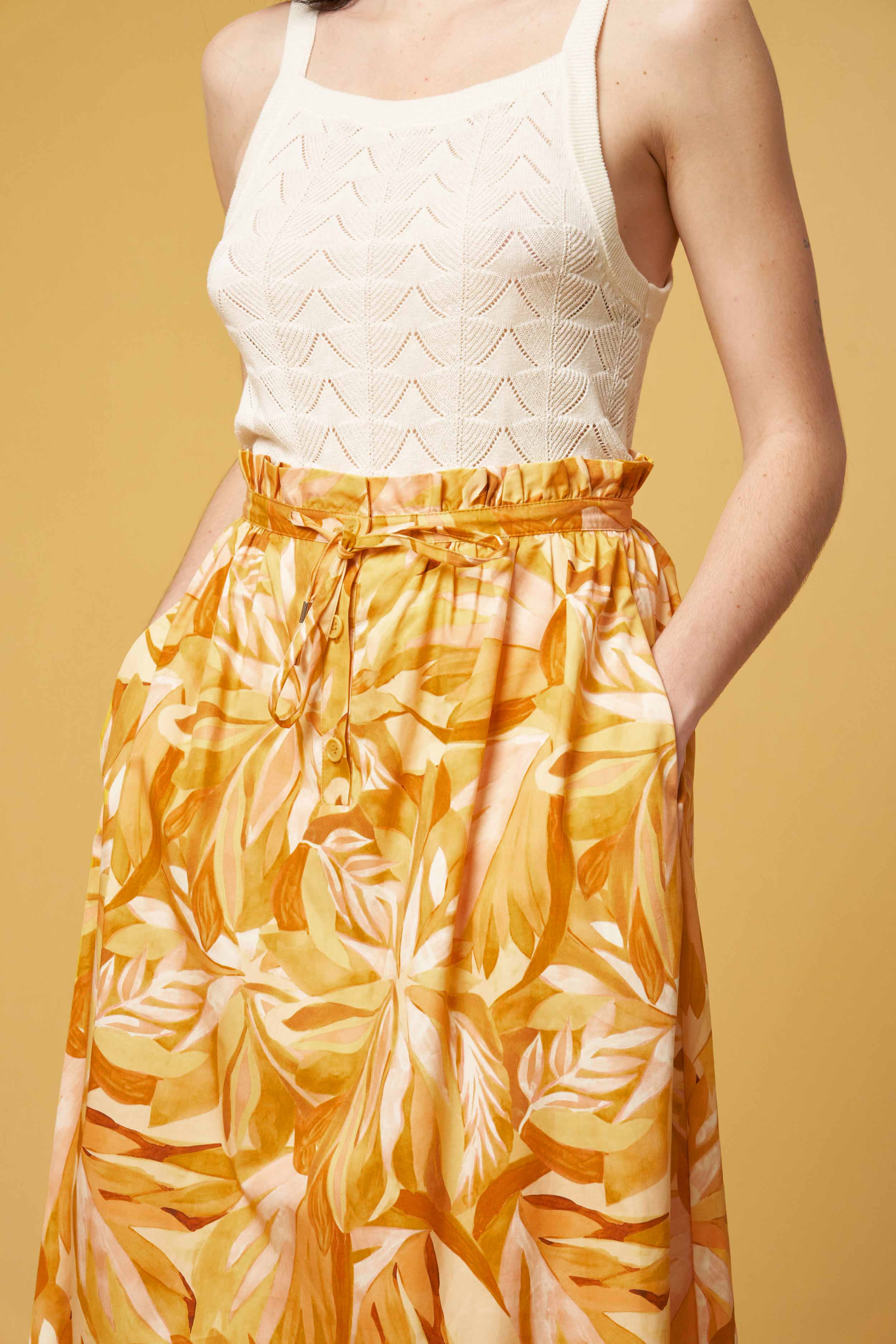 JUPE ROUGE - PRINT IBIZA SUN