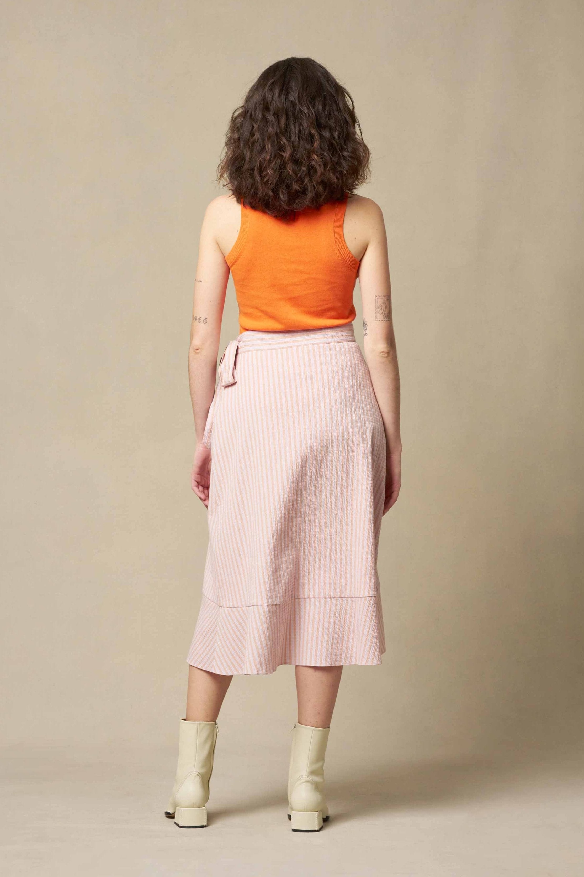 JUPE RAYANE - LILAS STRIPES