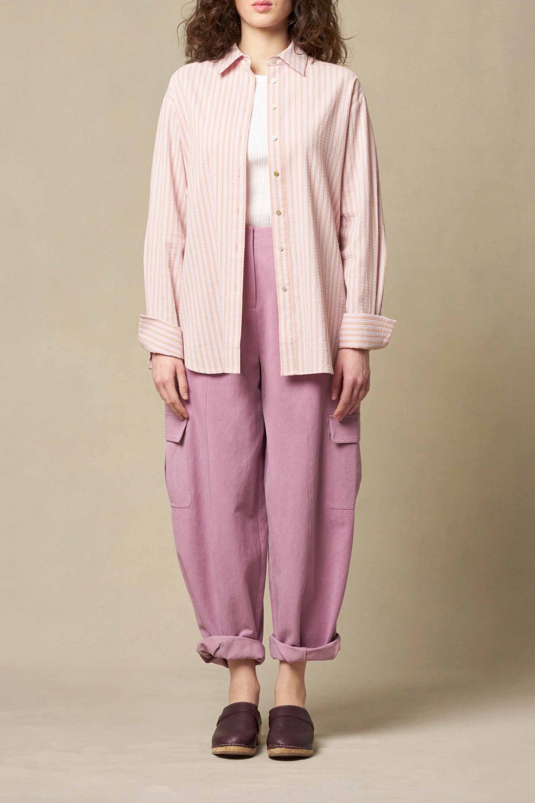 CHEMISE RAY - LILAS STRIPES