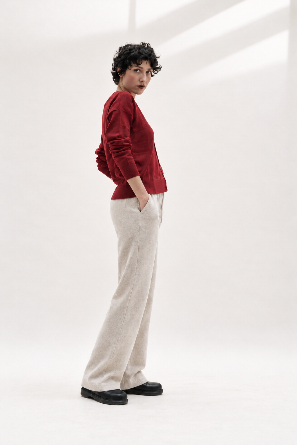 PANTALON CONSTANCE - BEIGE CHINE