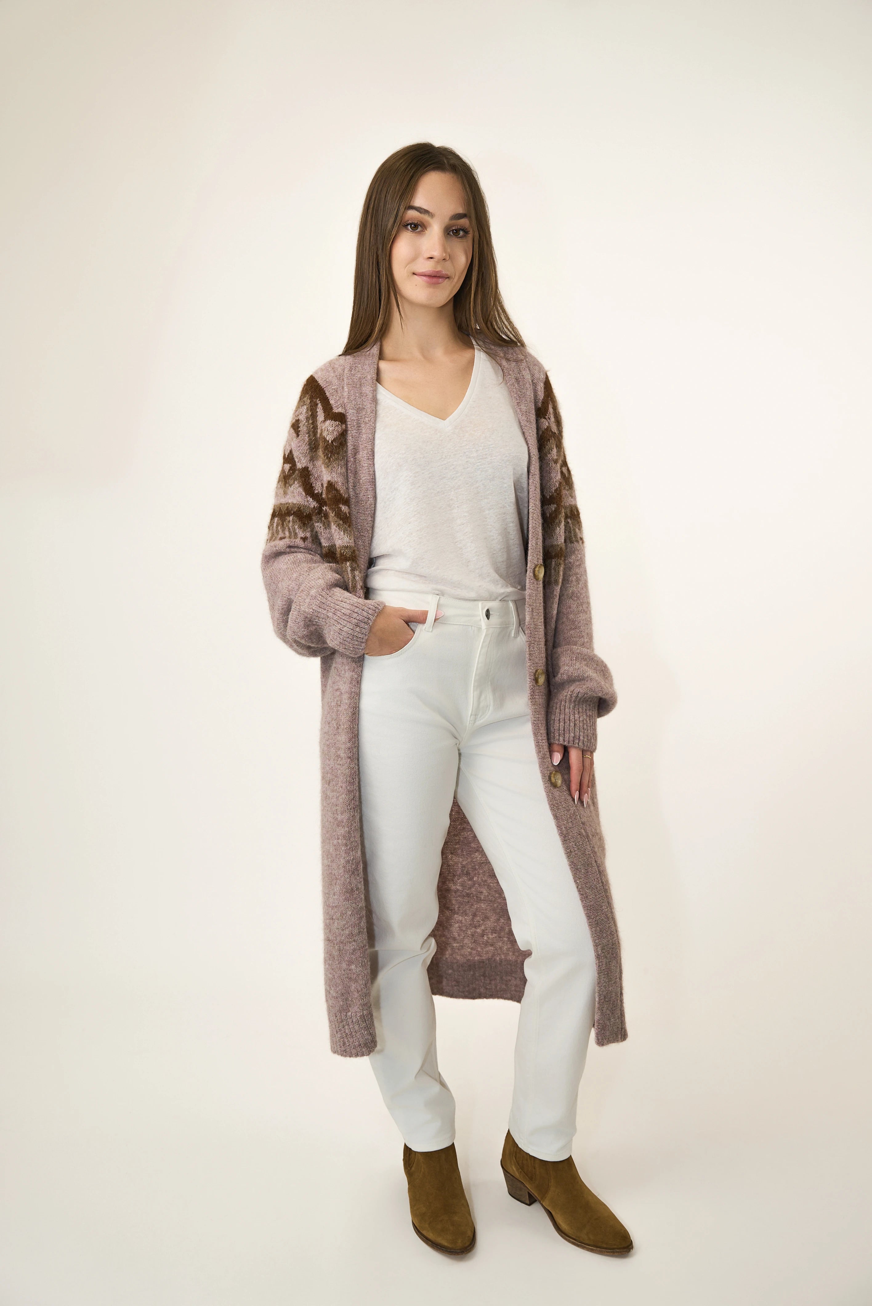 GILET MARCO - LILAS/JACQUARD