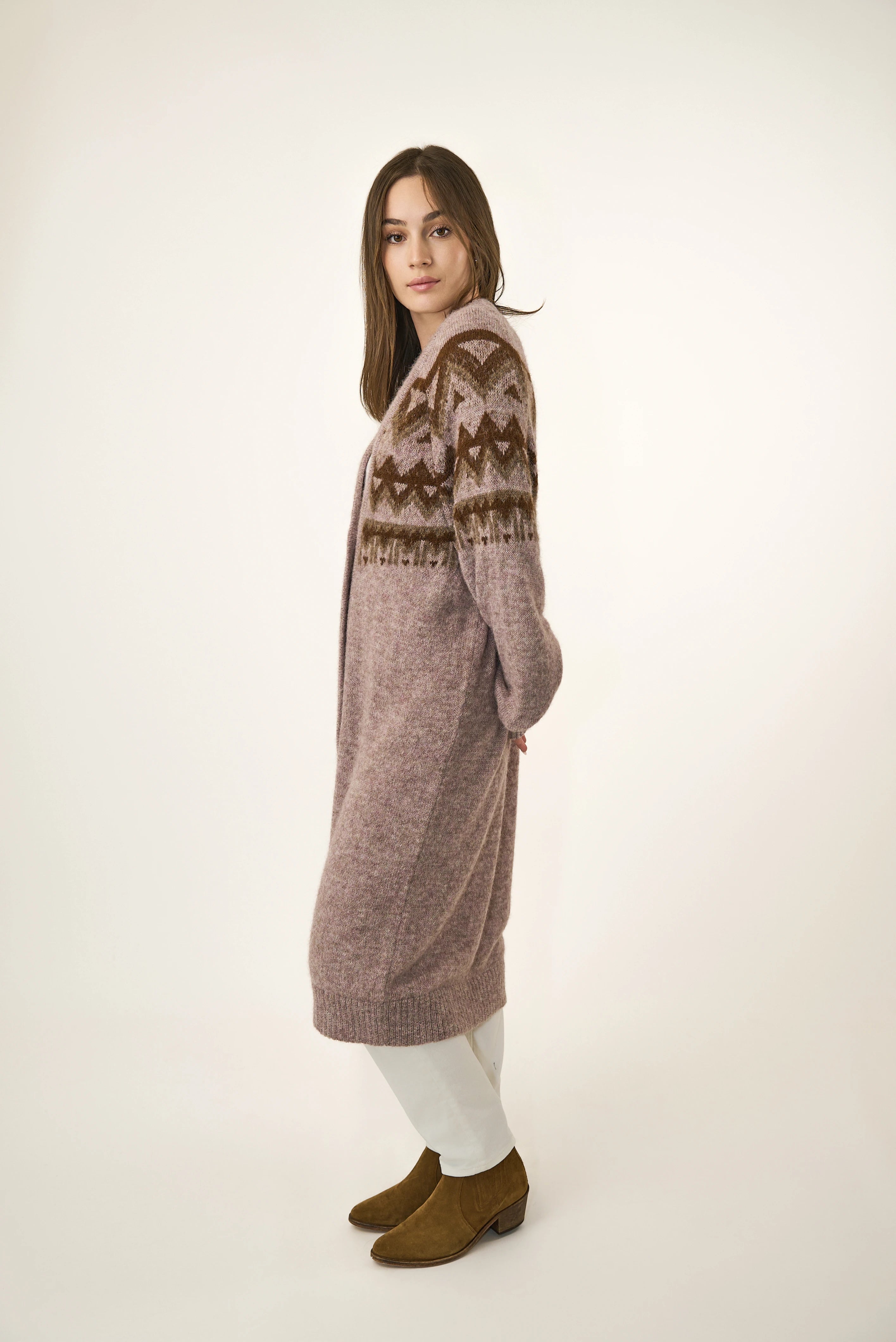 GILET MARCO - LILAS/JACQUARD