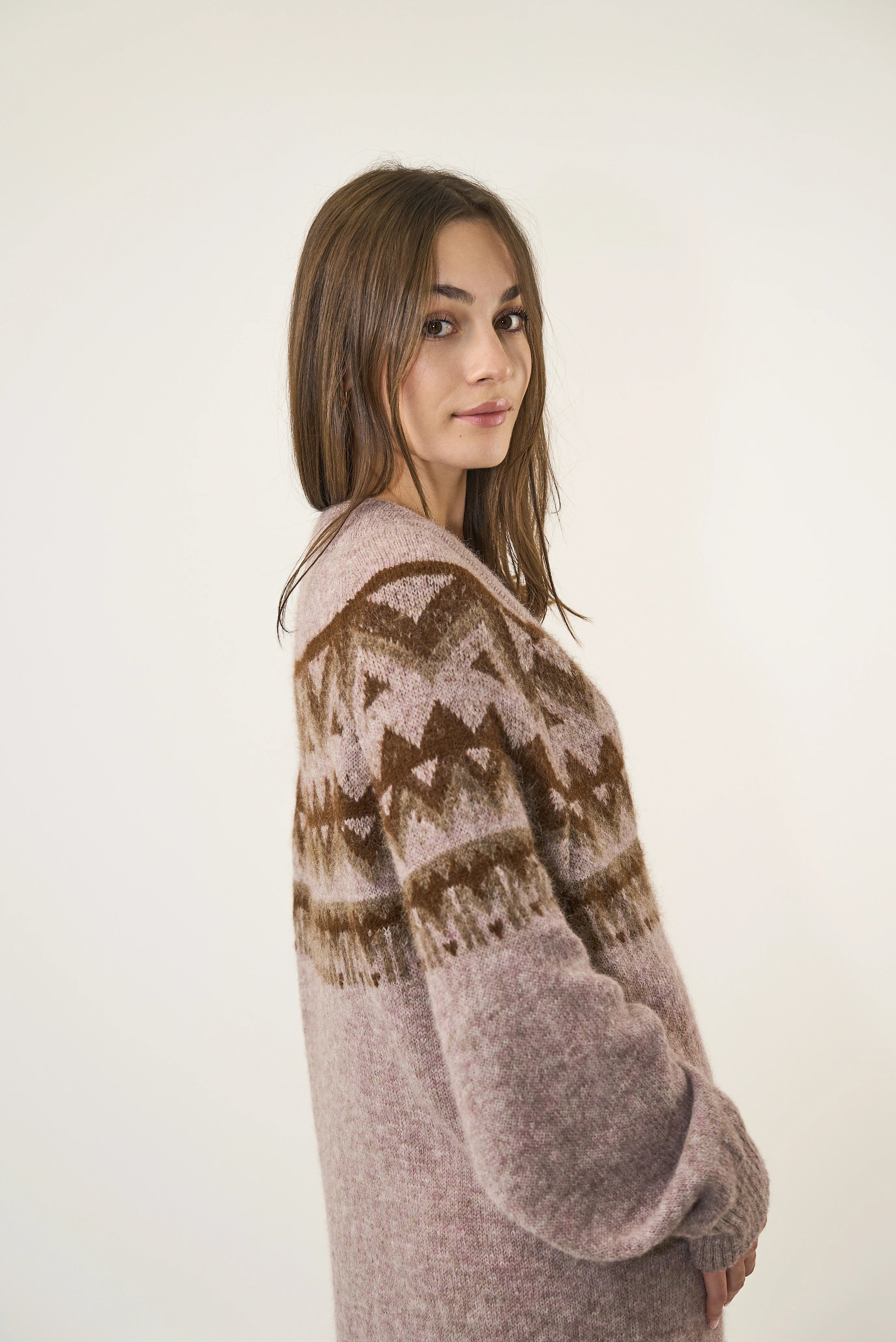 GILET MARCO - LILAS/JACQUARD