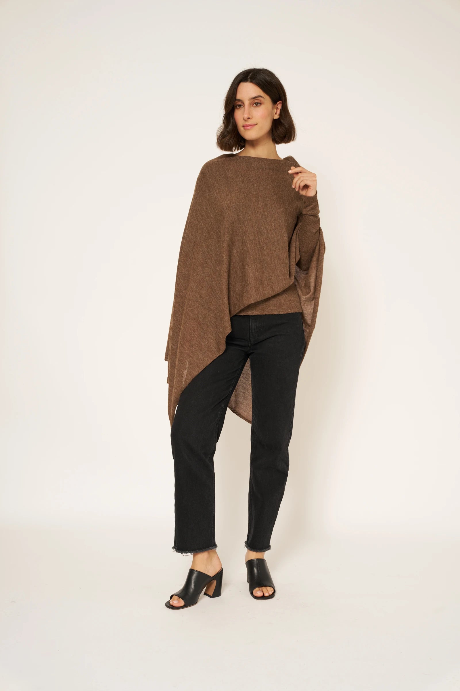 PONCHO ELIES 2 EN 1 - TAUPE