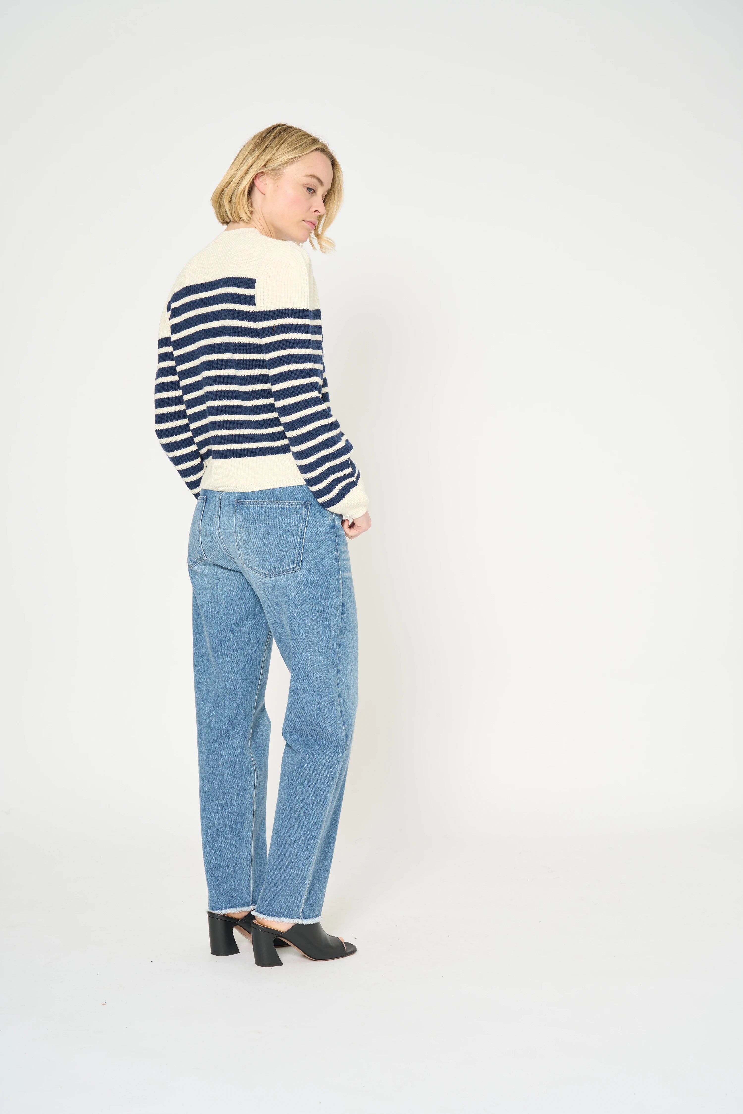 PULL MARIELLE - NAVY / ECRU