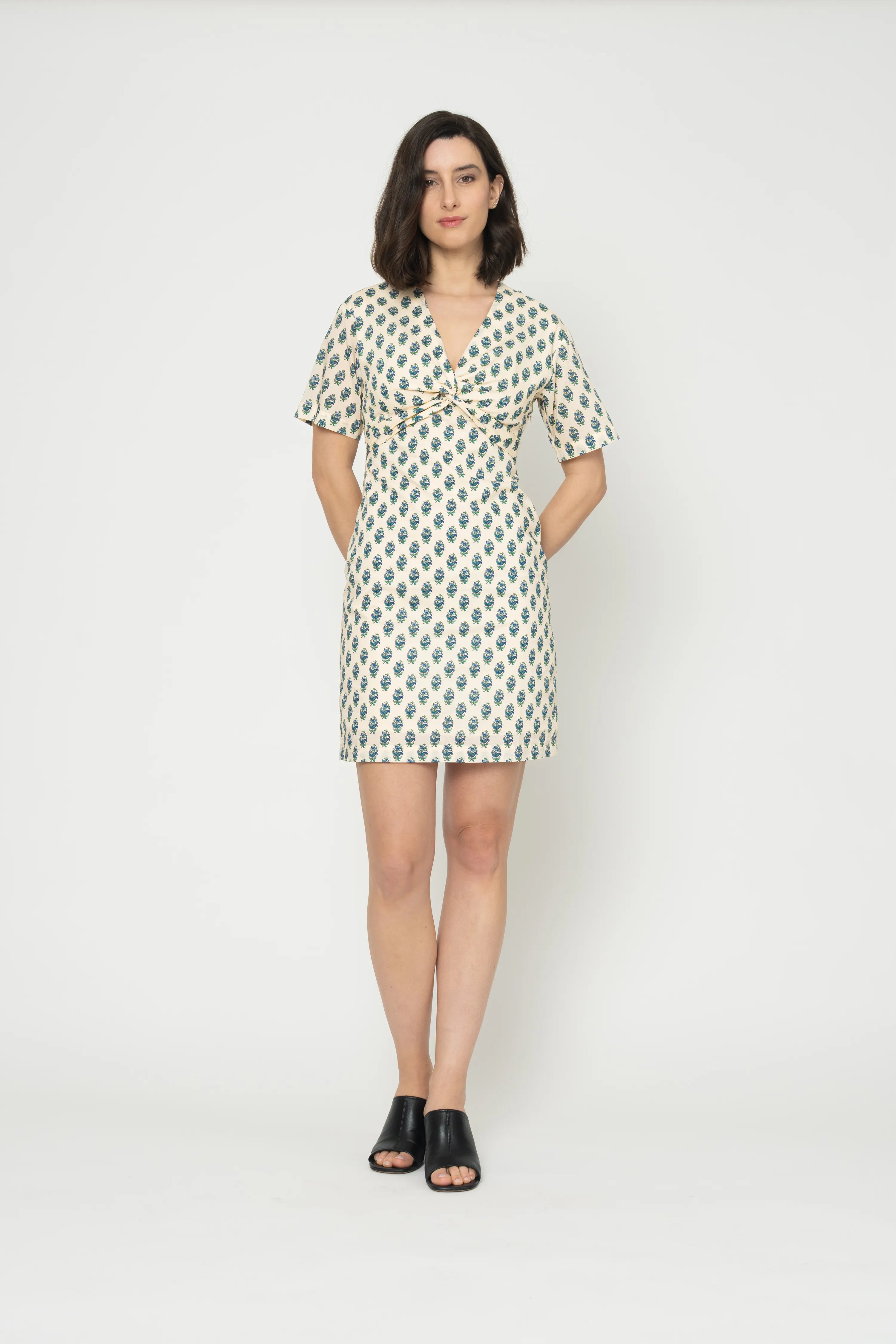 ROBE REBECCA - PRINT PROVENCE GREEN