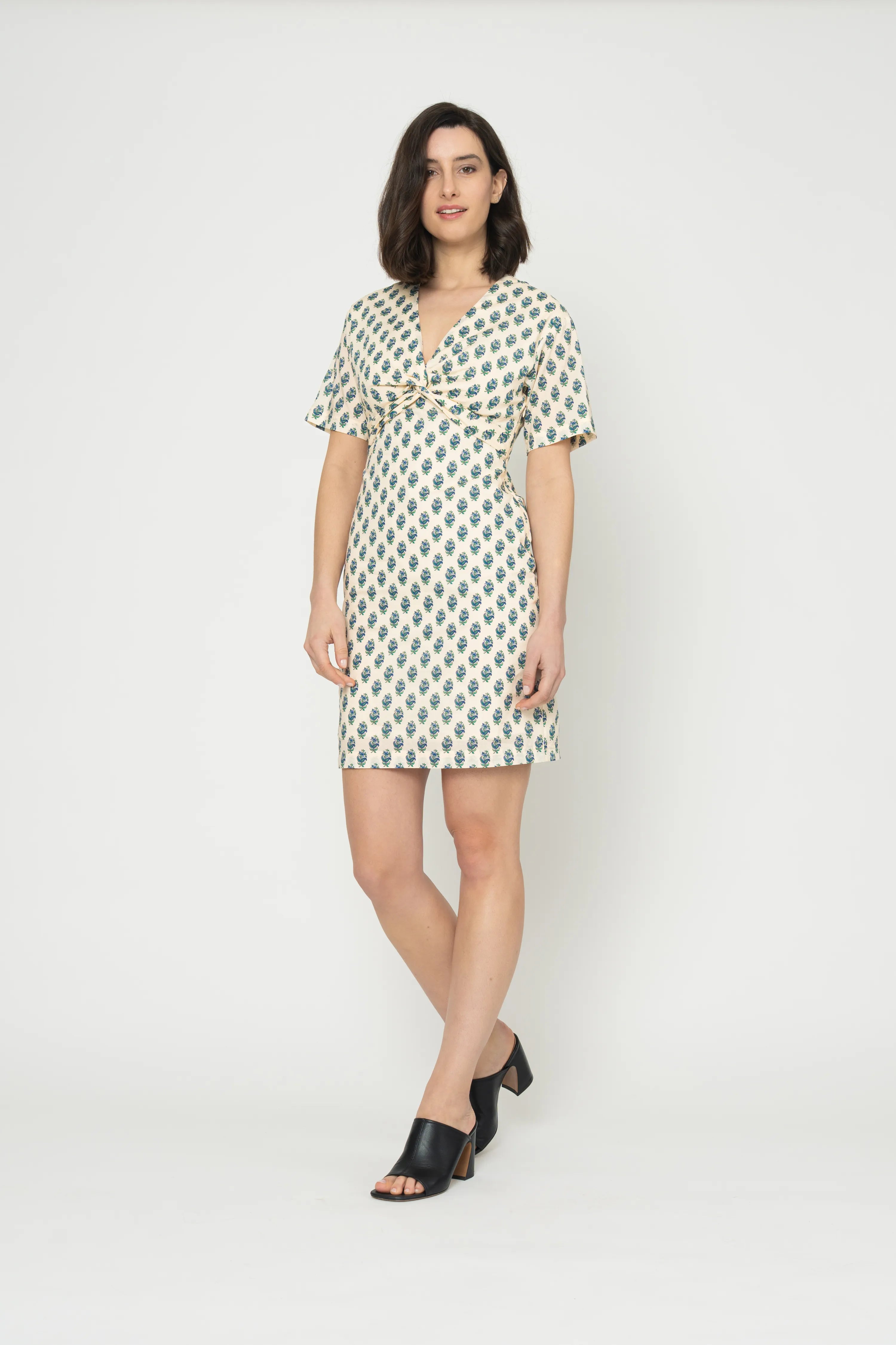 ROBE REBECCA - PRINT PROVENCE GREEN