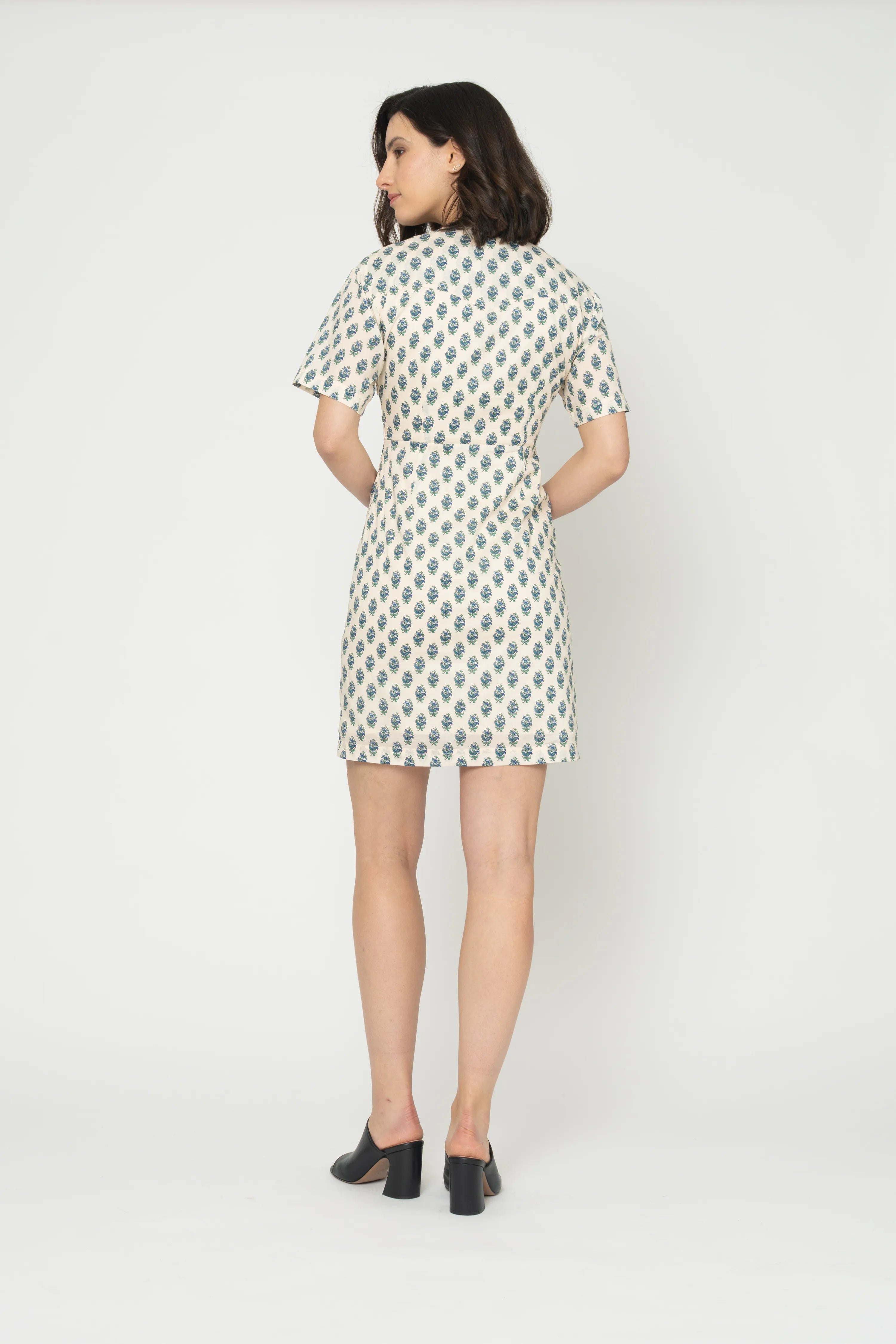 ROBE REBECCA - PRINT PROVENCE GREEN