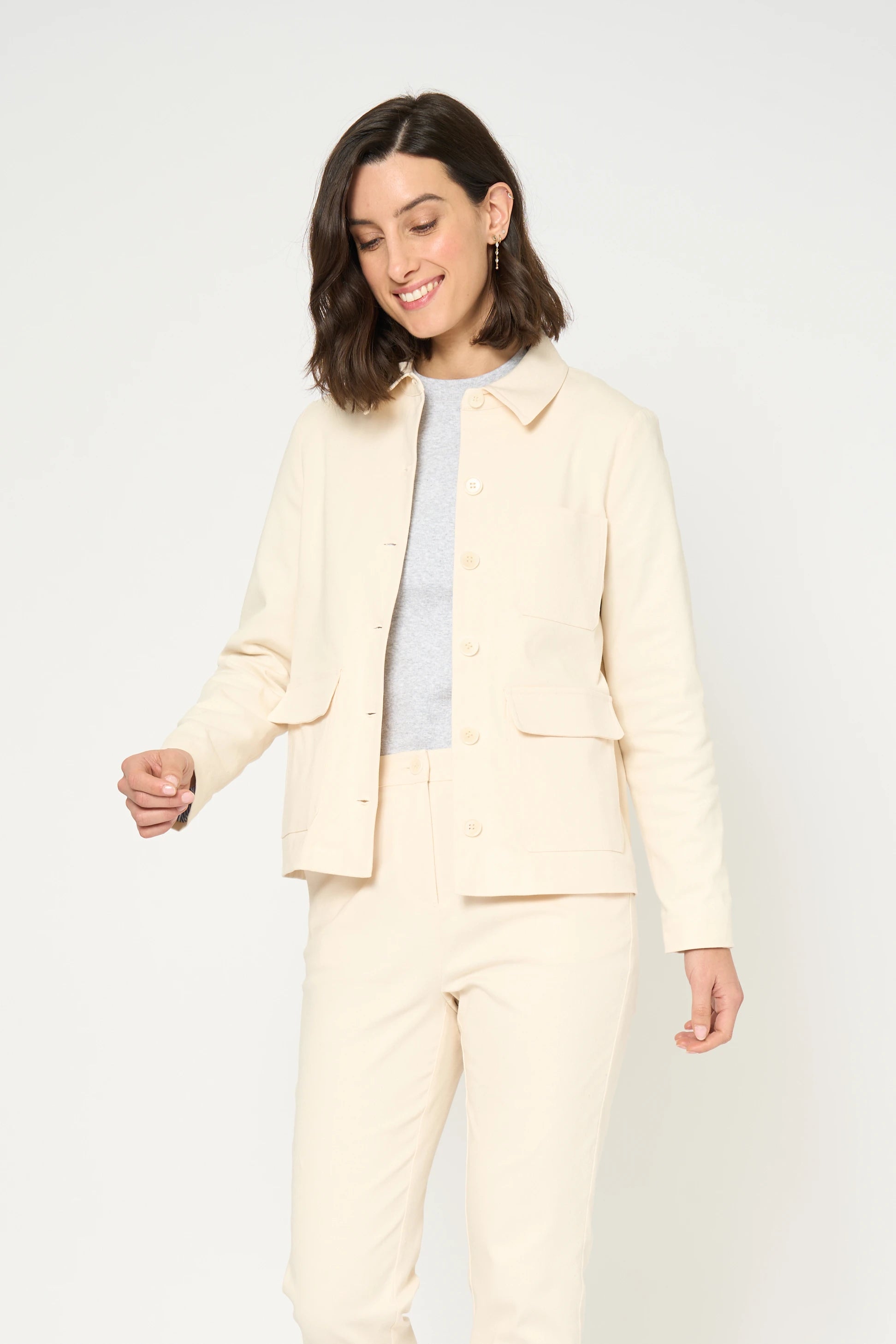 VESTE RYMA - BLANC CASSE