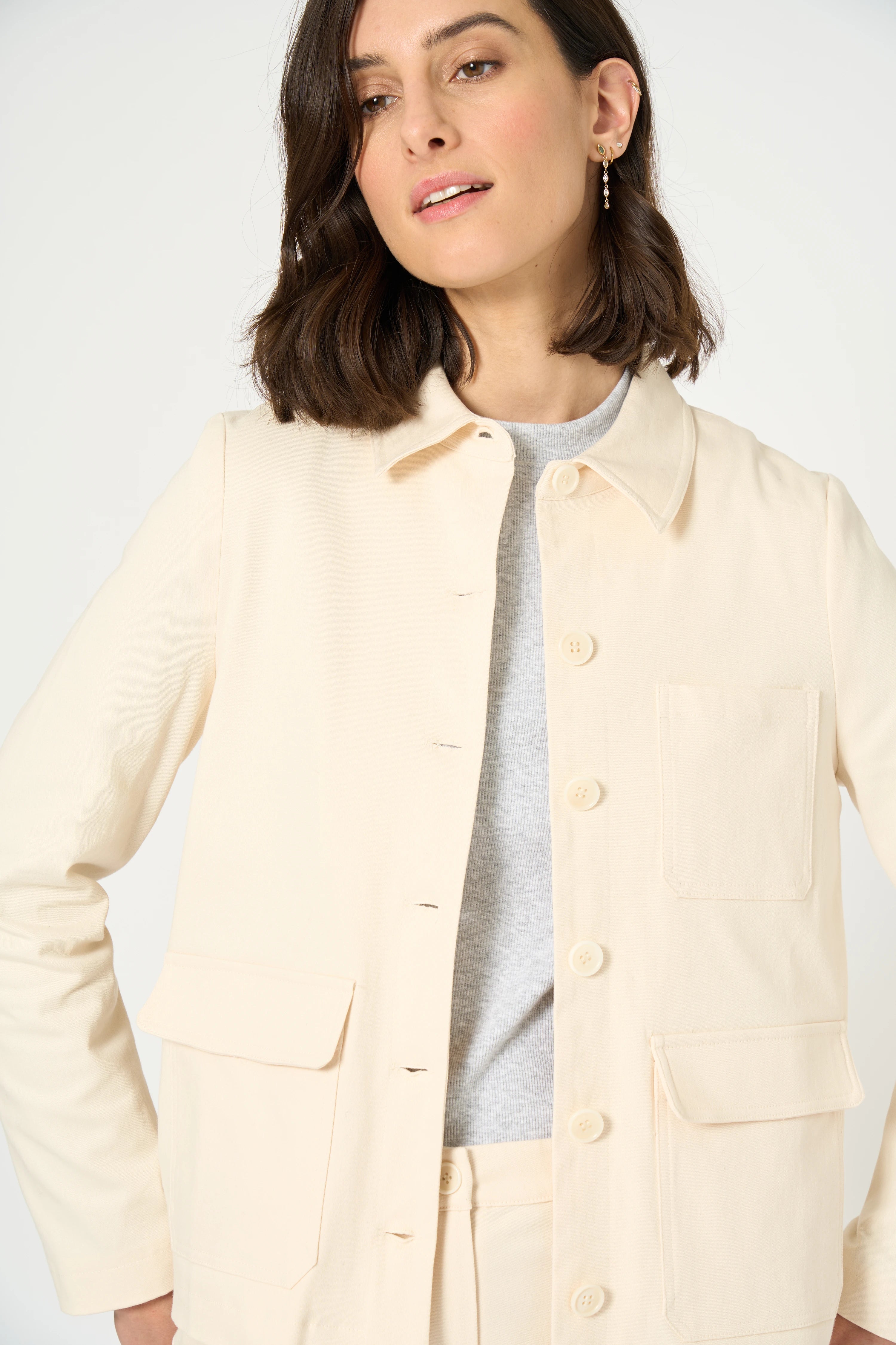 VESTE RYMA - BLANC CASSE