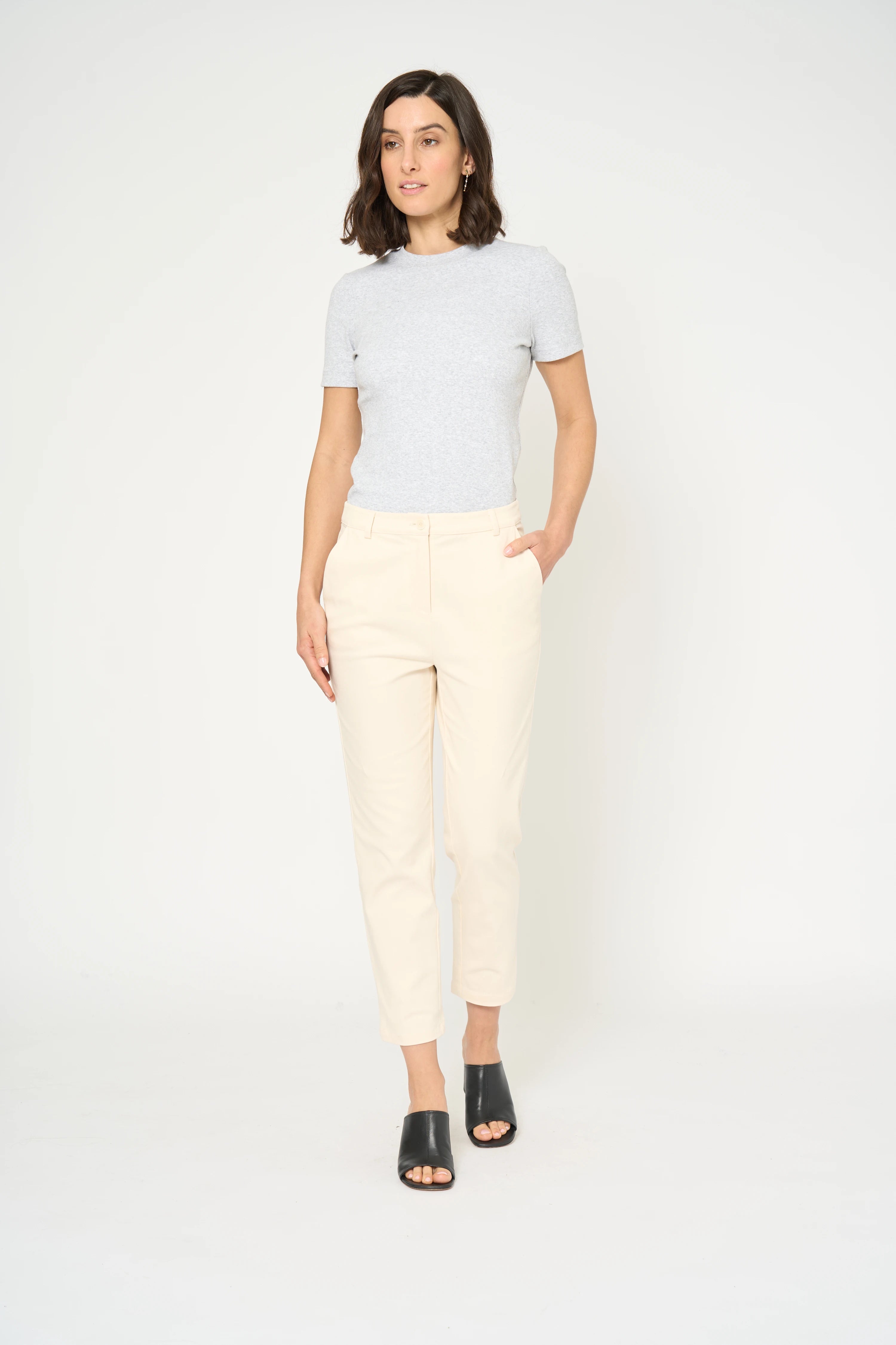 PANTALON ELANOR - BLANC CASSE