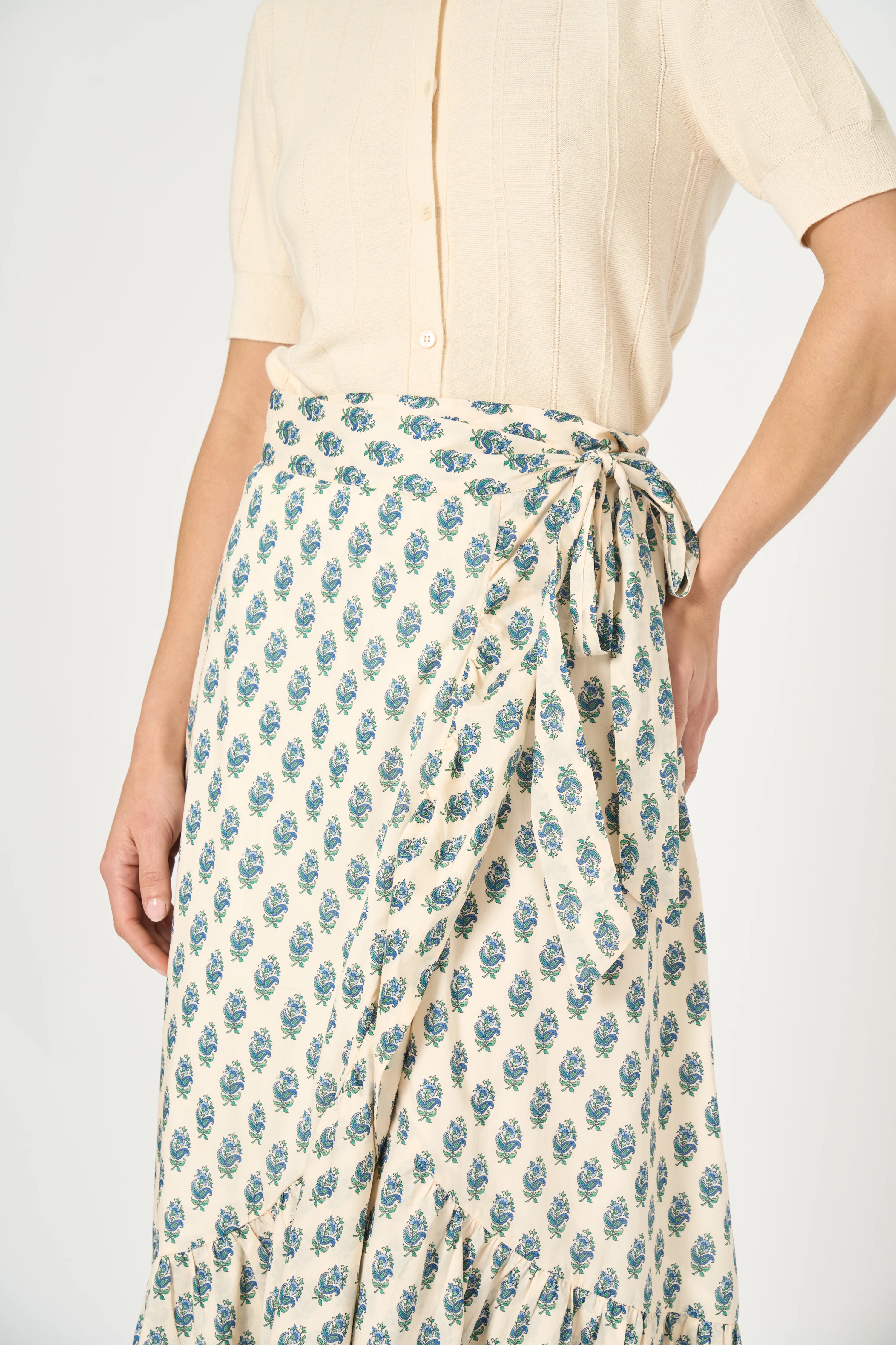 JUPE REVA - PRINT PROVENCE GREEN