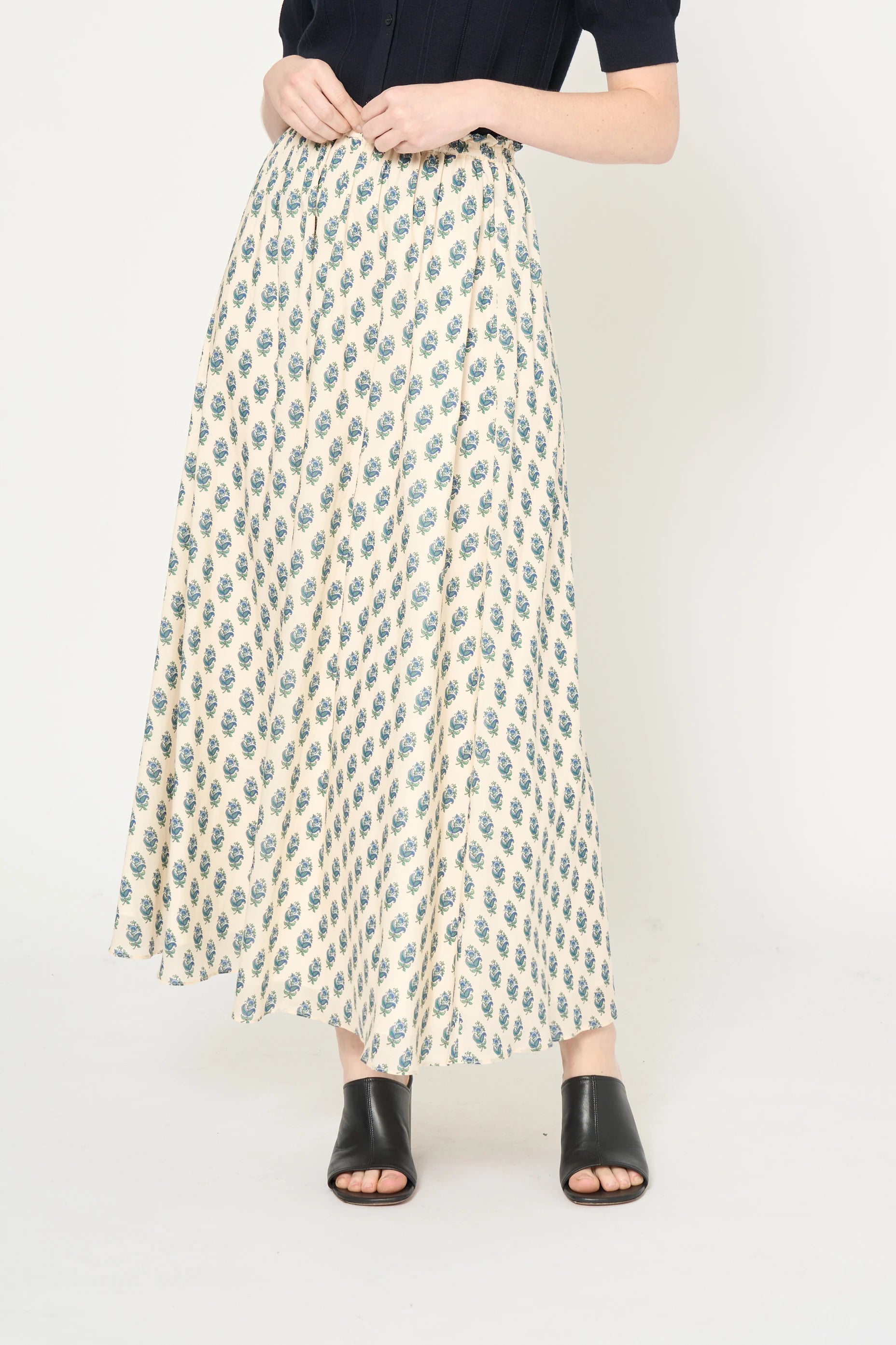 JUPE VIOLETTE - PRINT PROVENCE GREEN