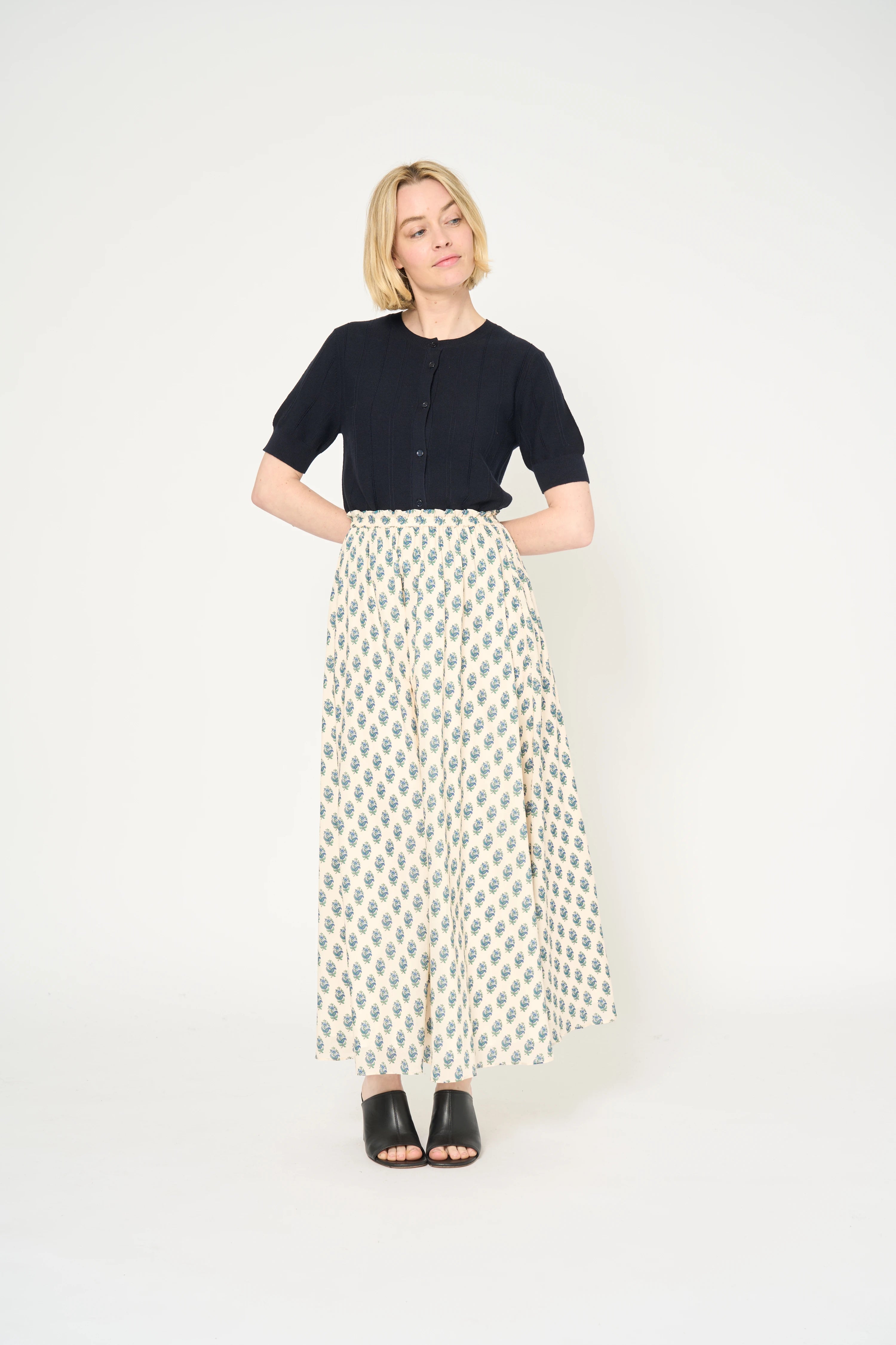 JUPE VIOLETTE - PRINT PROVENCE GREEN