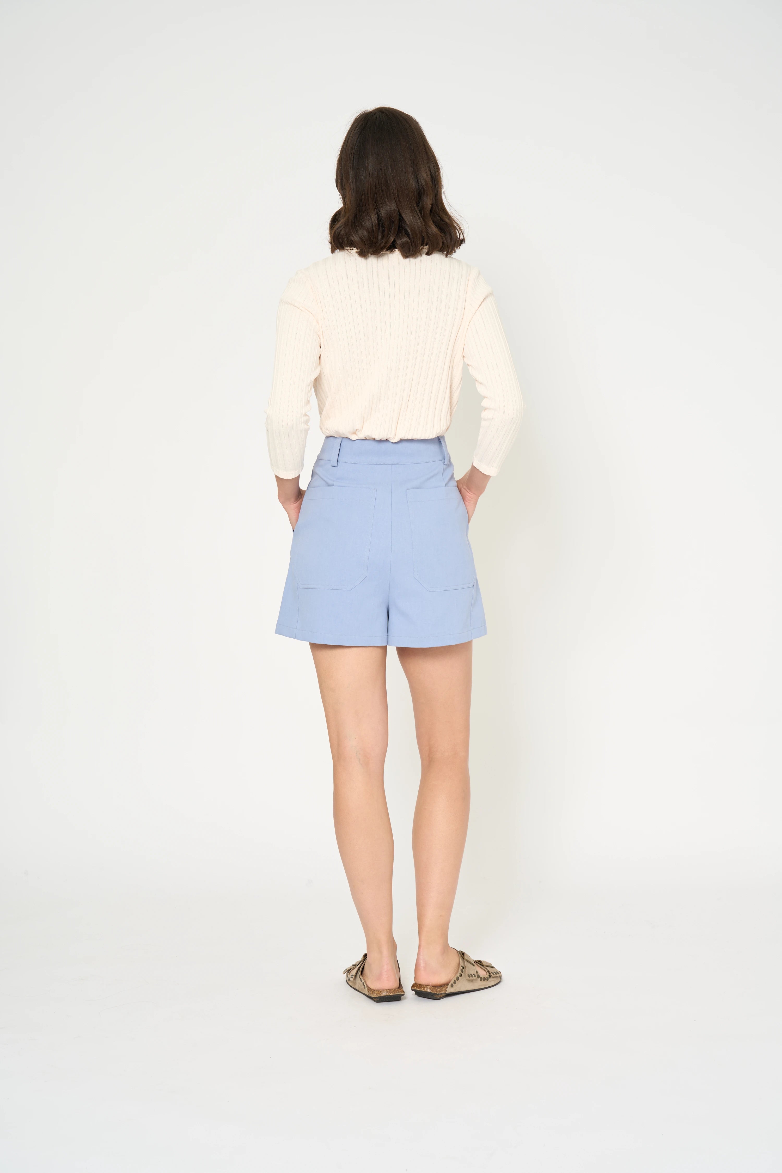 SHORT SAMUEL - BLEU GRIS