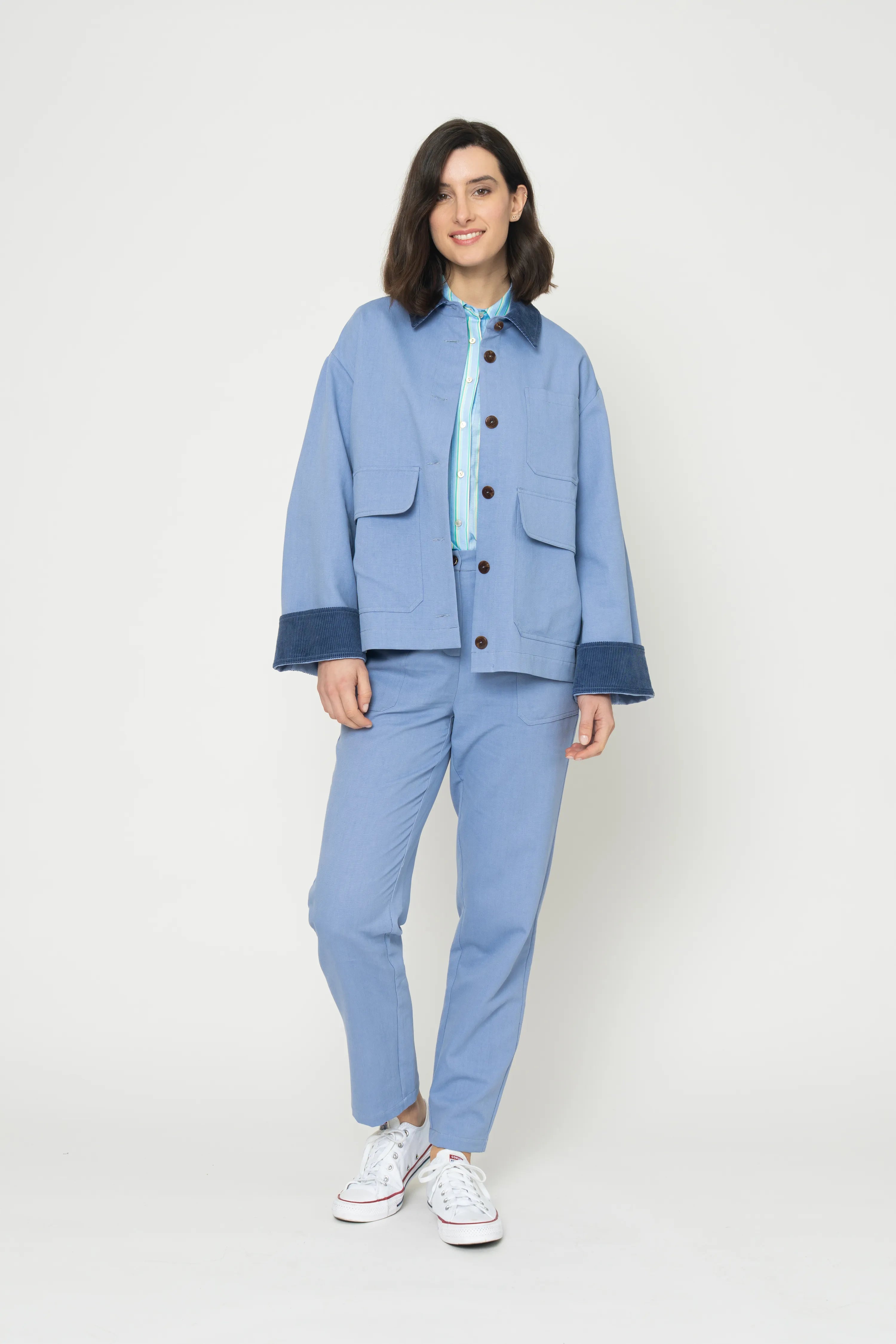 VESTE SALOME - BLEU GRIS