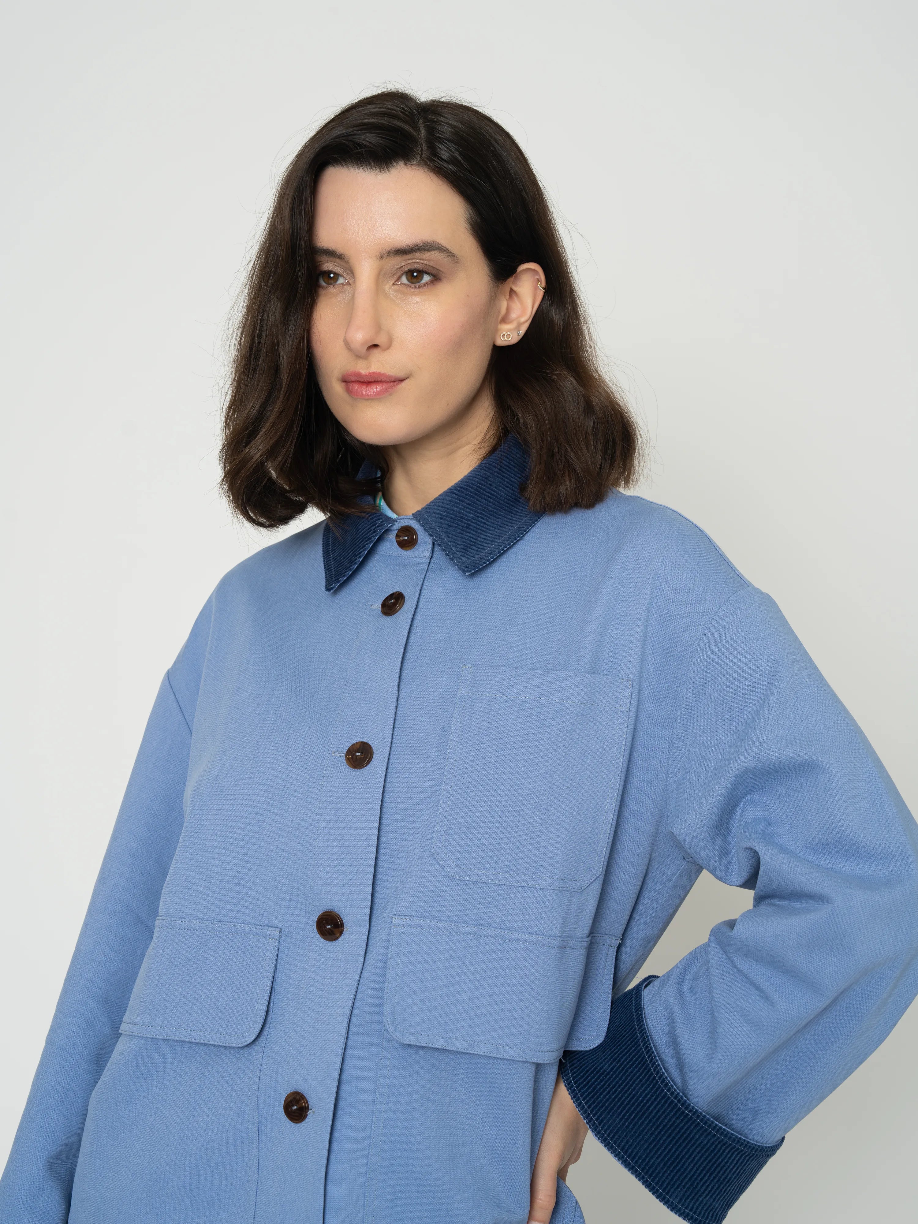 VESTE SALOME - BLEU GRIS