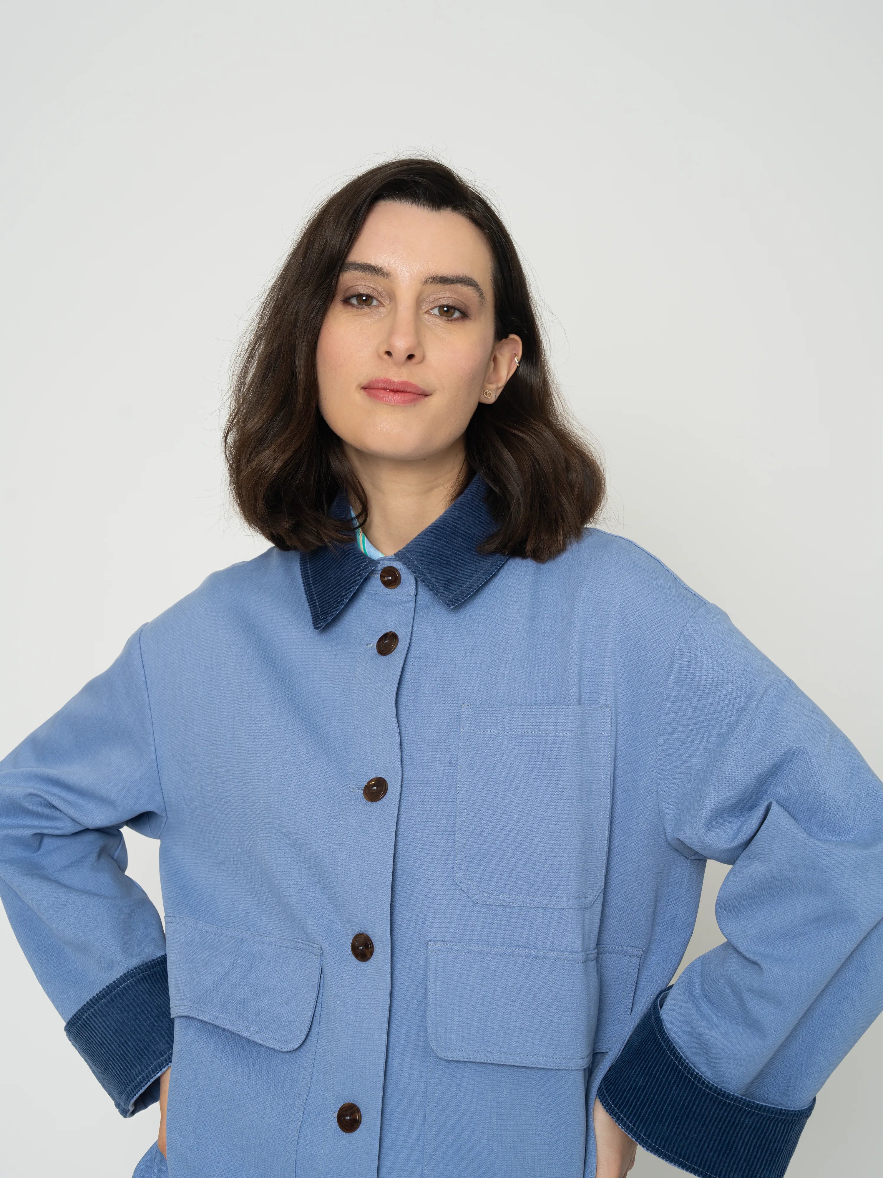 VESTE SALOME - BLEU GRIS