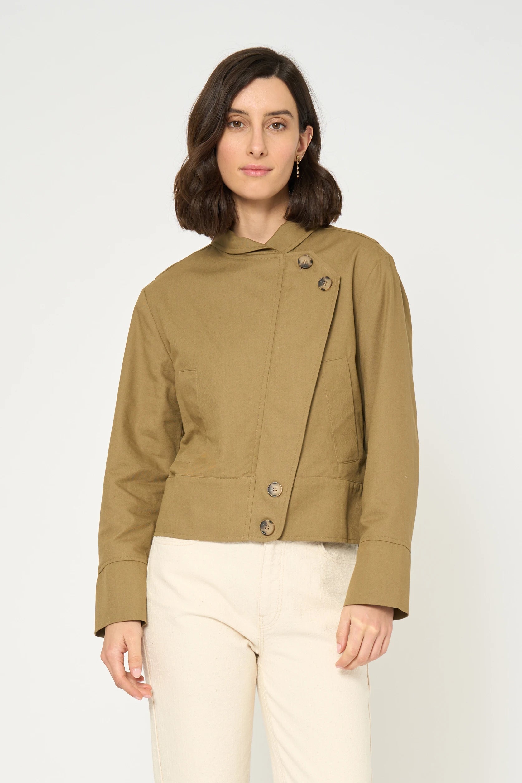 VESTE LAME - KAKI