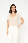 TSHIRT TYA - BEIGE CHINE