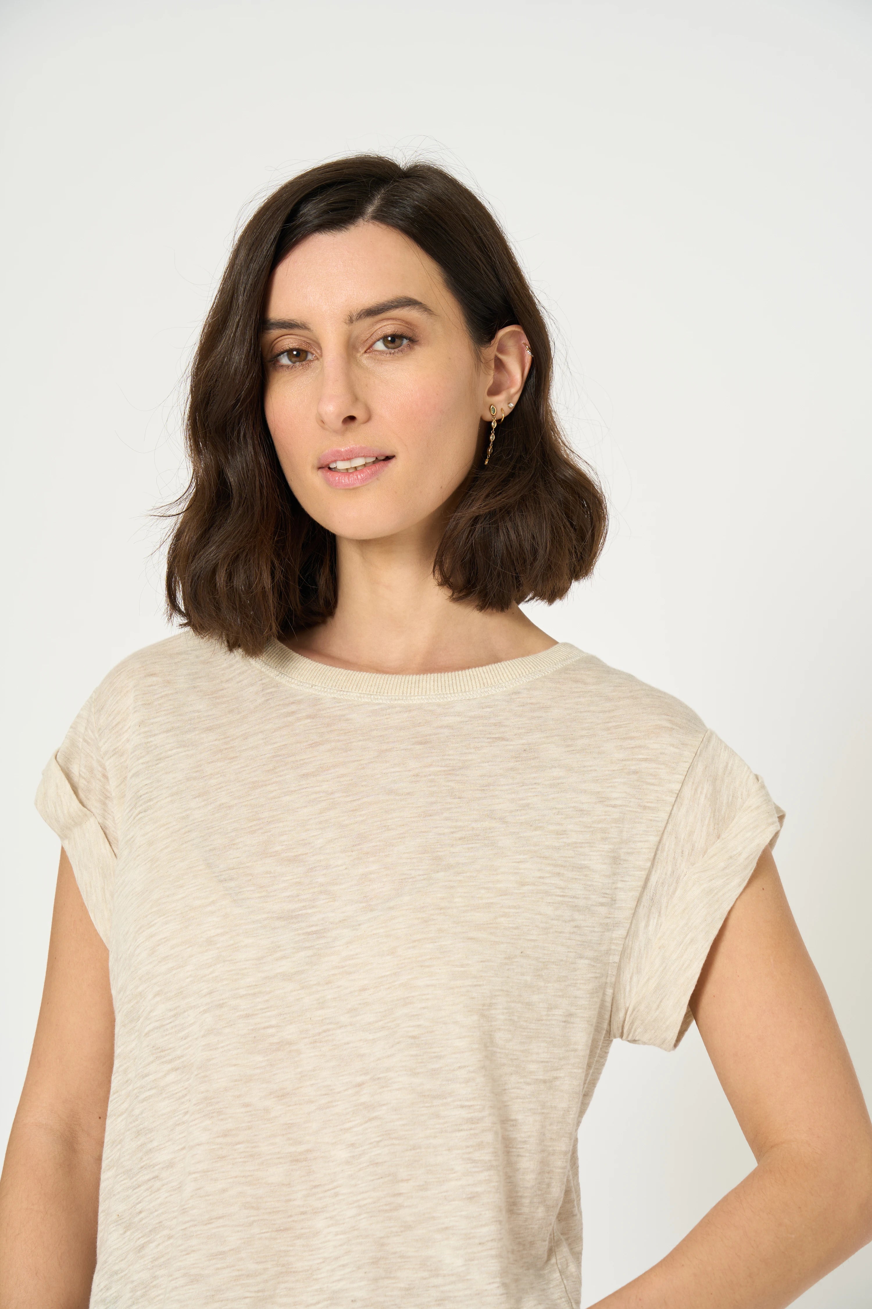 TSHIRT TYLER - BEIGE CHINE