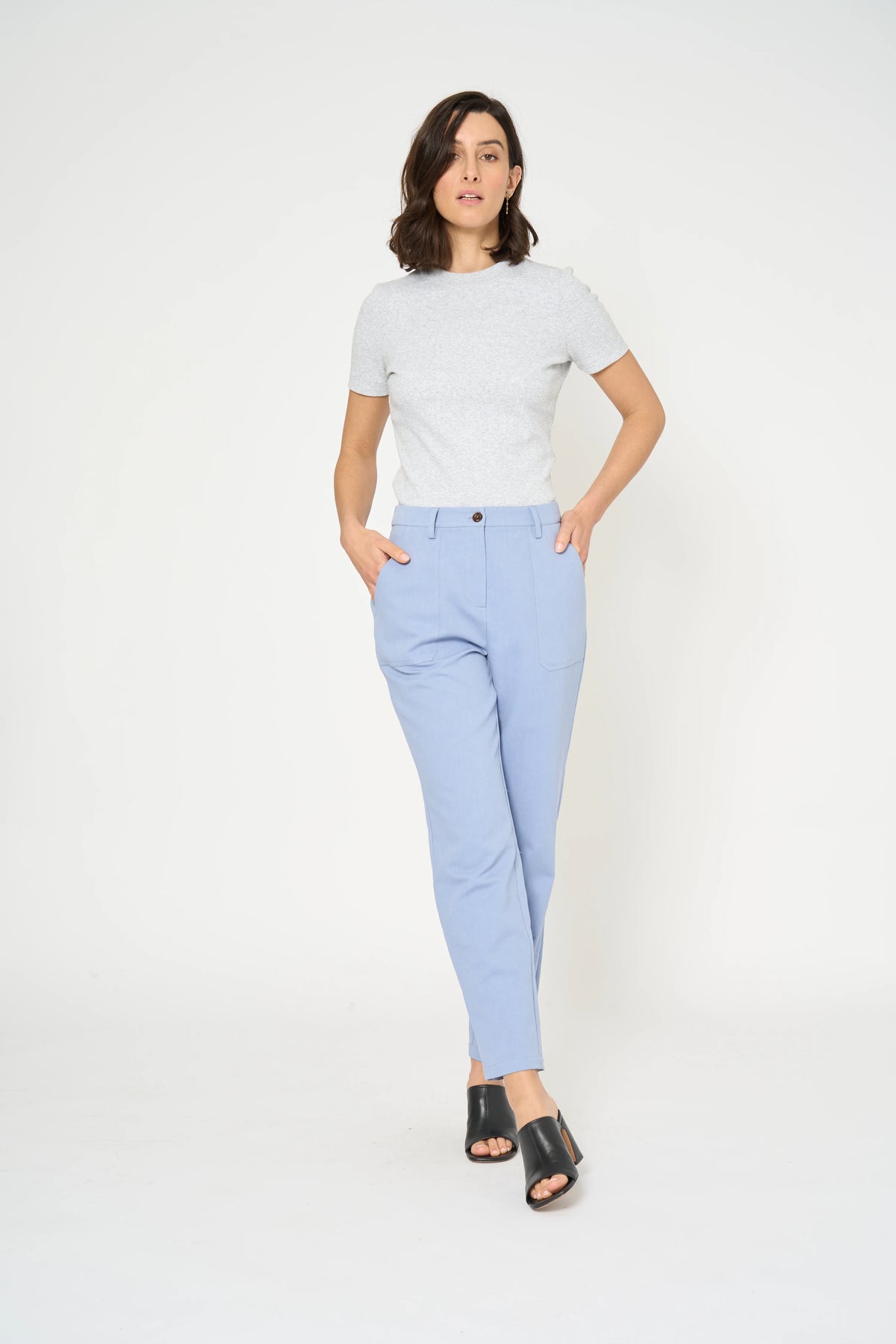 Pantalon Habillé ISAIA Neuf - Taille 50 EU (34 US) - Bleu à Carreaux 100% Laine - Coupe Classique