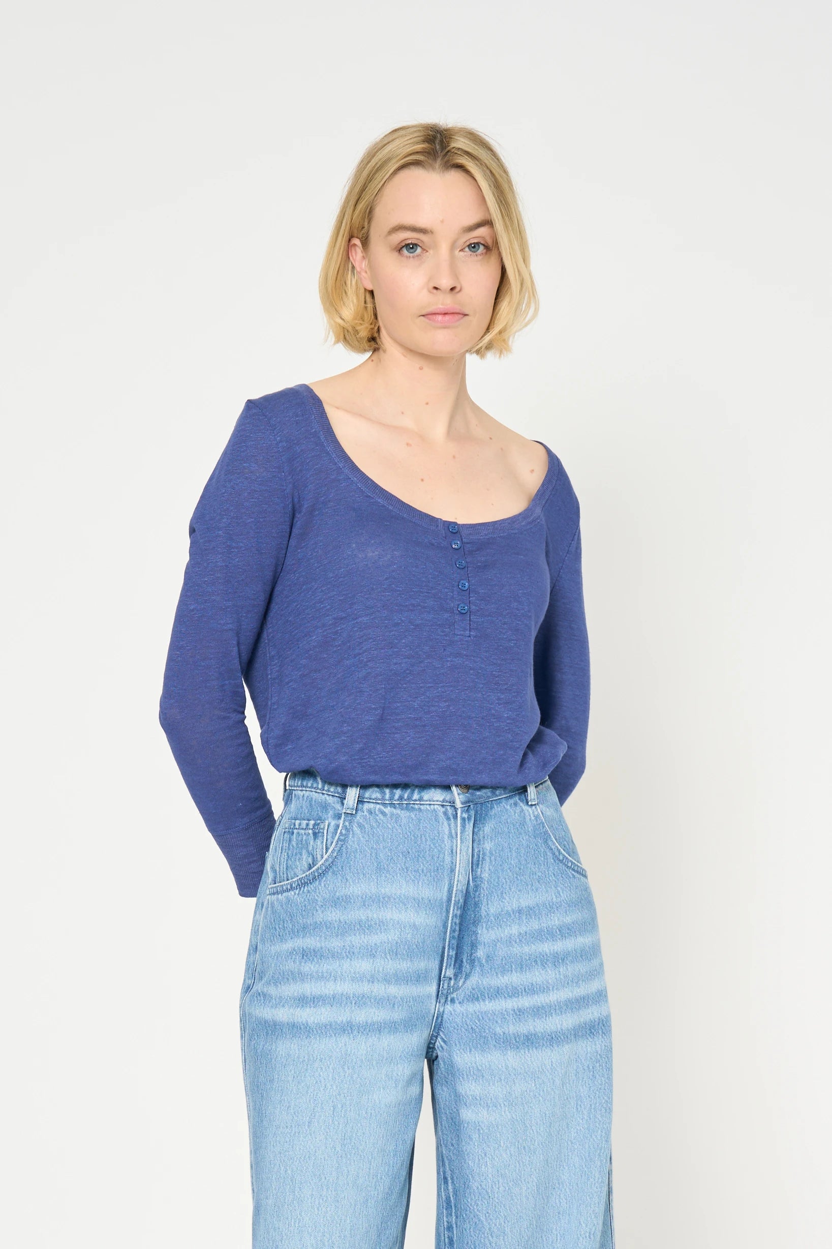 TSHIRT TALINE - BLEU ROI