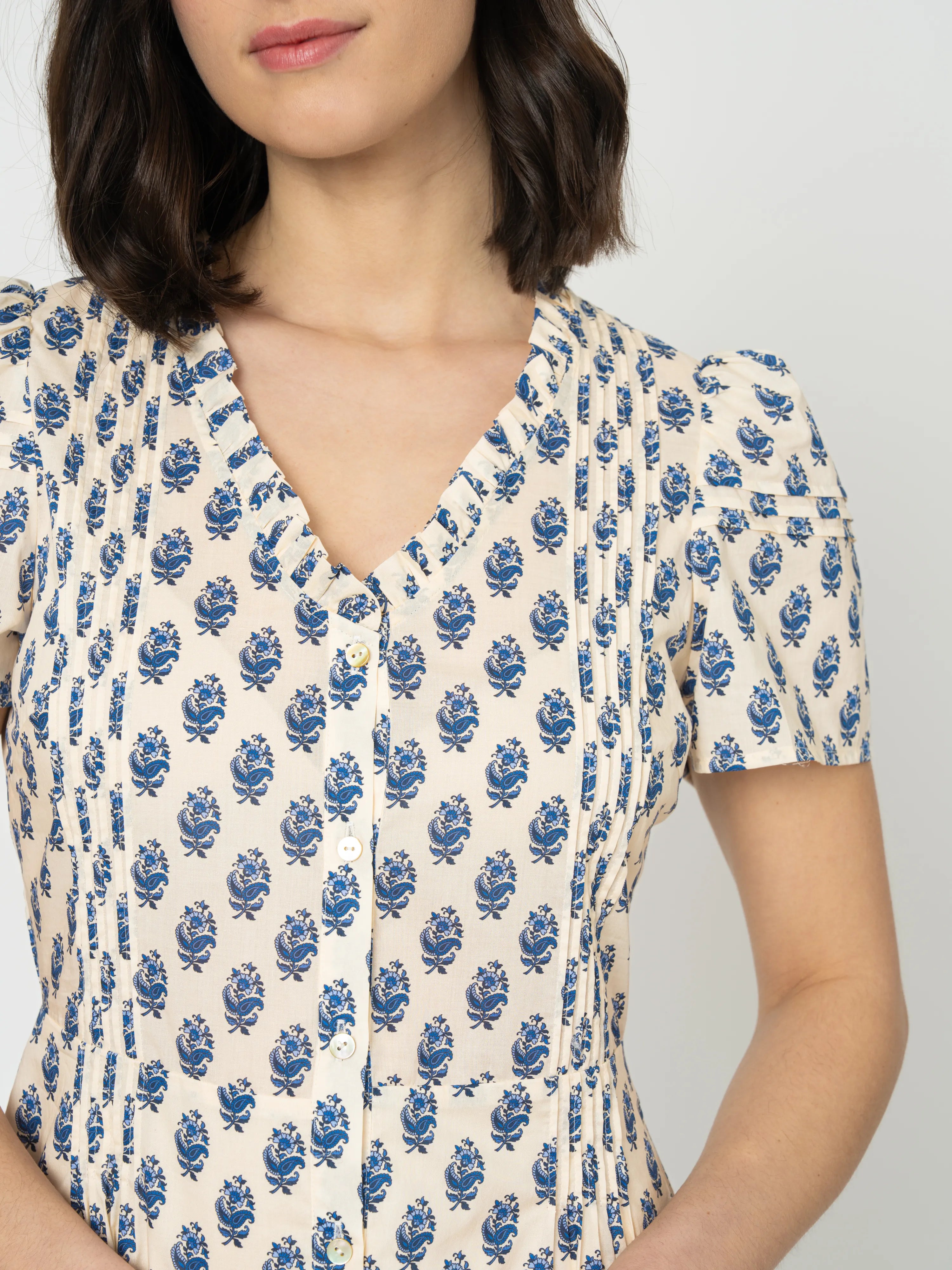 ROBE SOLYNE - PRINT PROVENCE BLUE